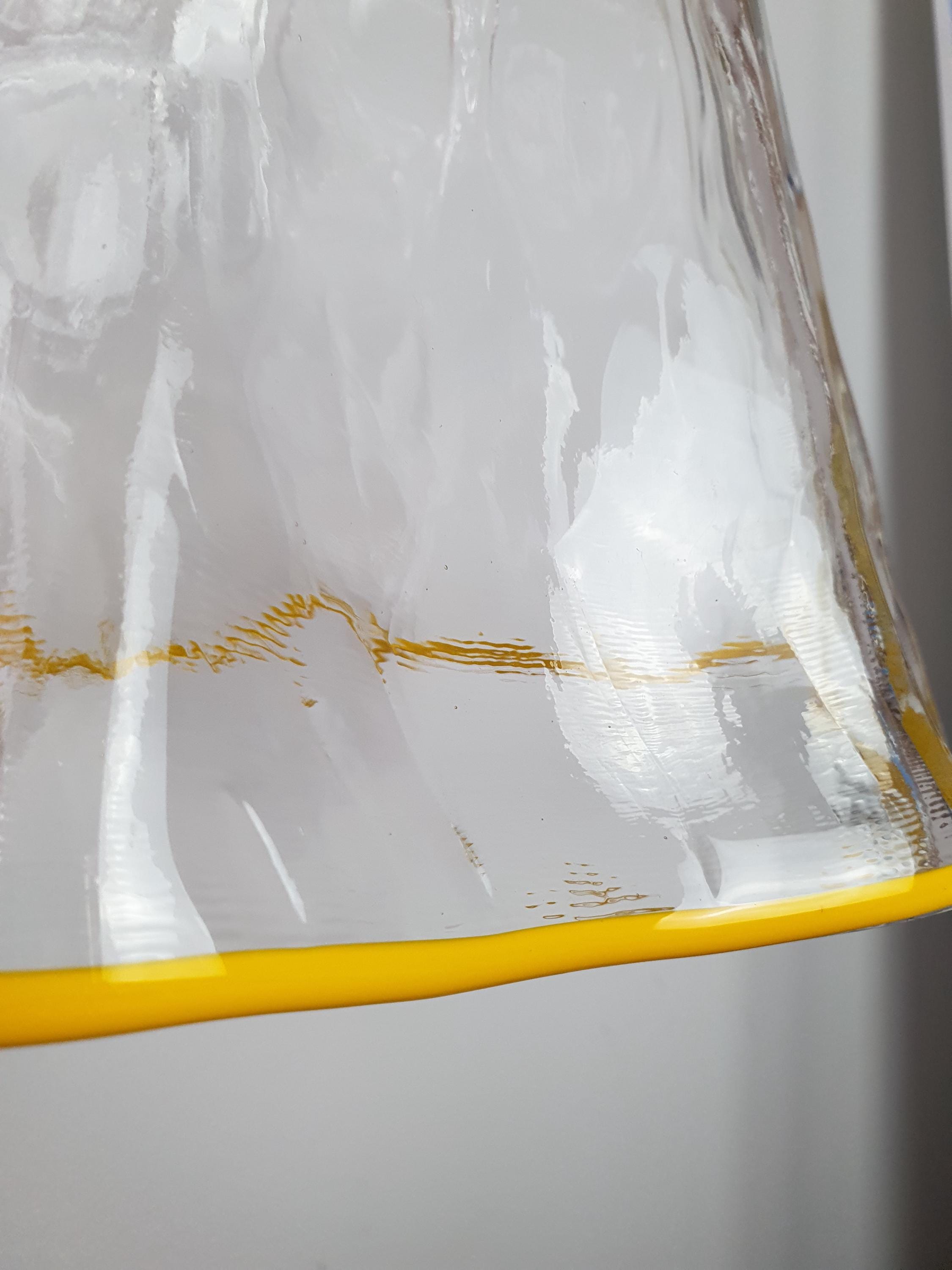 Vintage Murano Glass Bell Pendant Lamp: La Murrina Floral Lighting