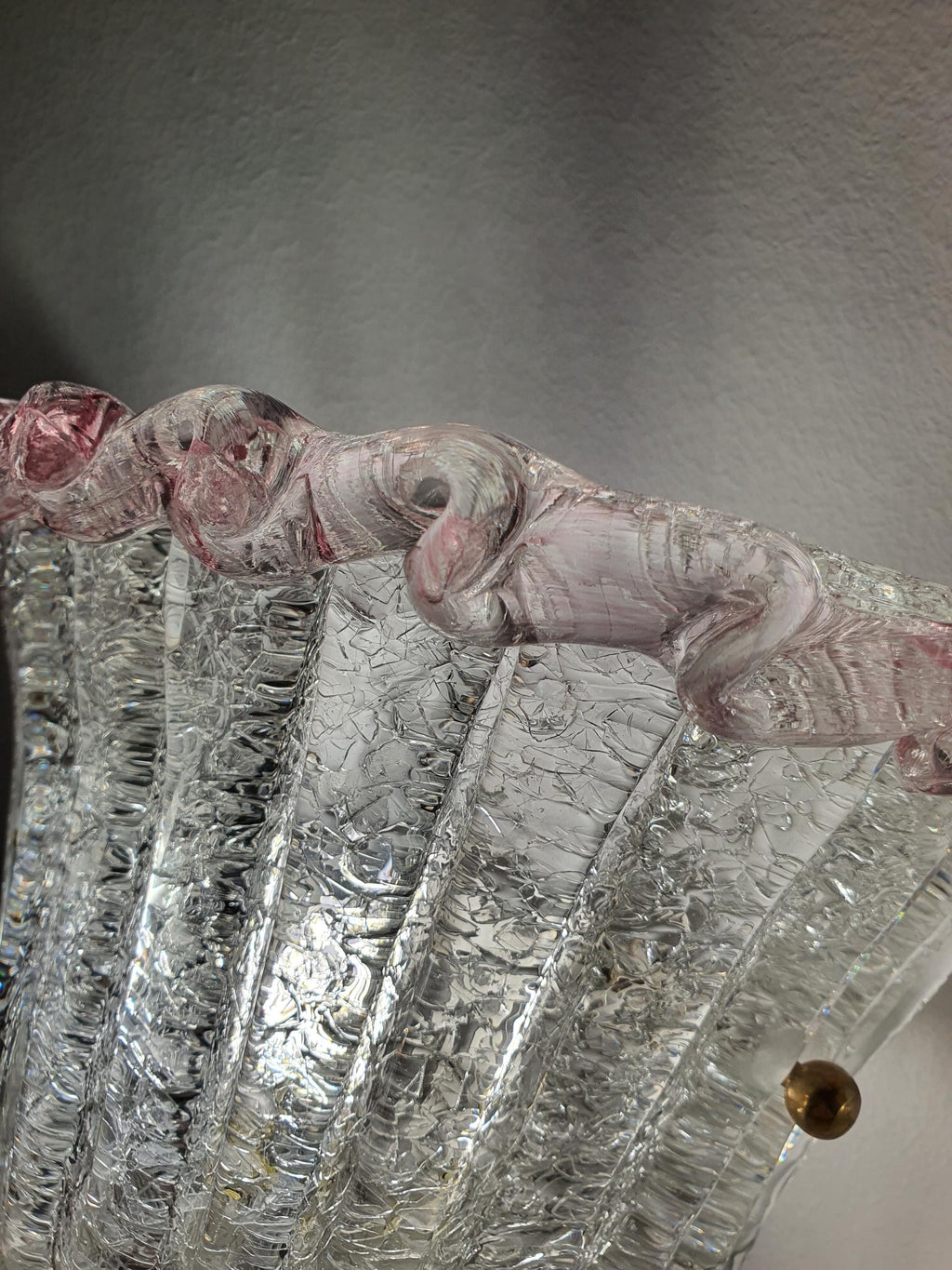 Natural texture and colour variations in handcrafted Graniglia glass
