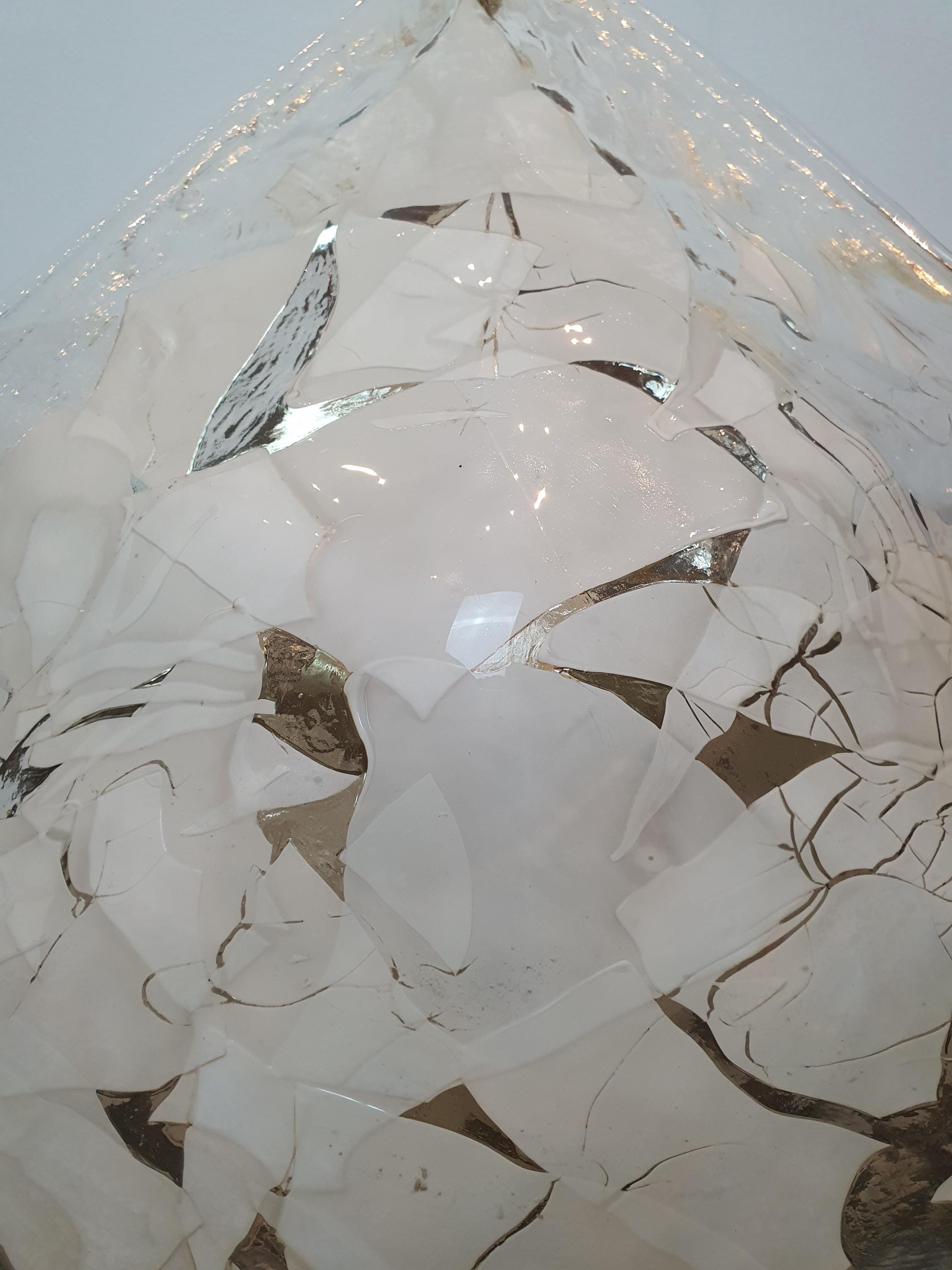 La Murrina Murano Glass Flush Mount Light: Art Nouveau Triangle Design