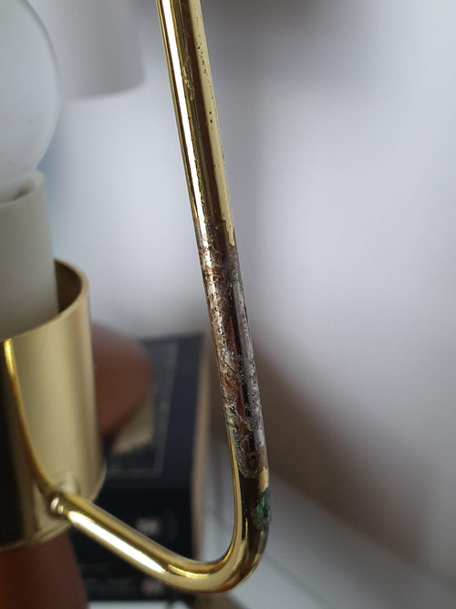 Due P. Vintage Schreibtischlampen aus Muranoglas | Paar Italienischer Midcentury-Leuchten mit Holzbasis