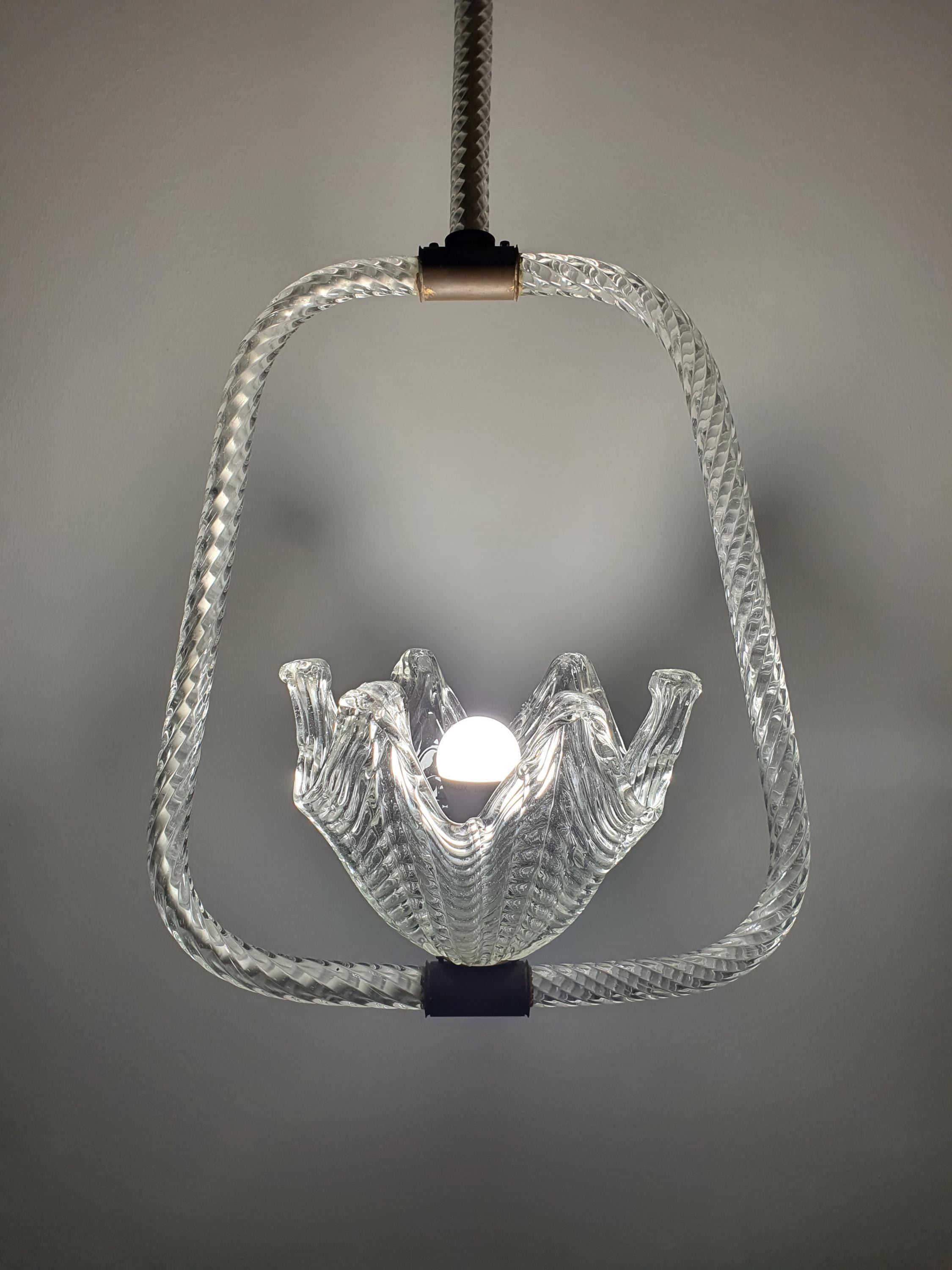 复古穆拉诺玻璃花形吊灯（归属 Barovier & Toso）| 意大利奢华灯饰