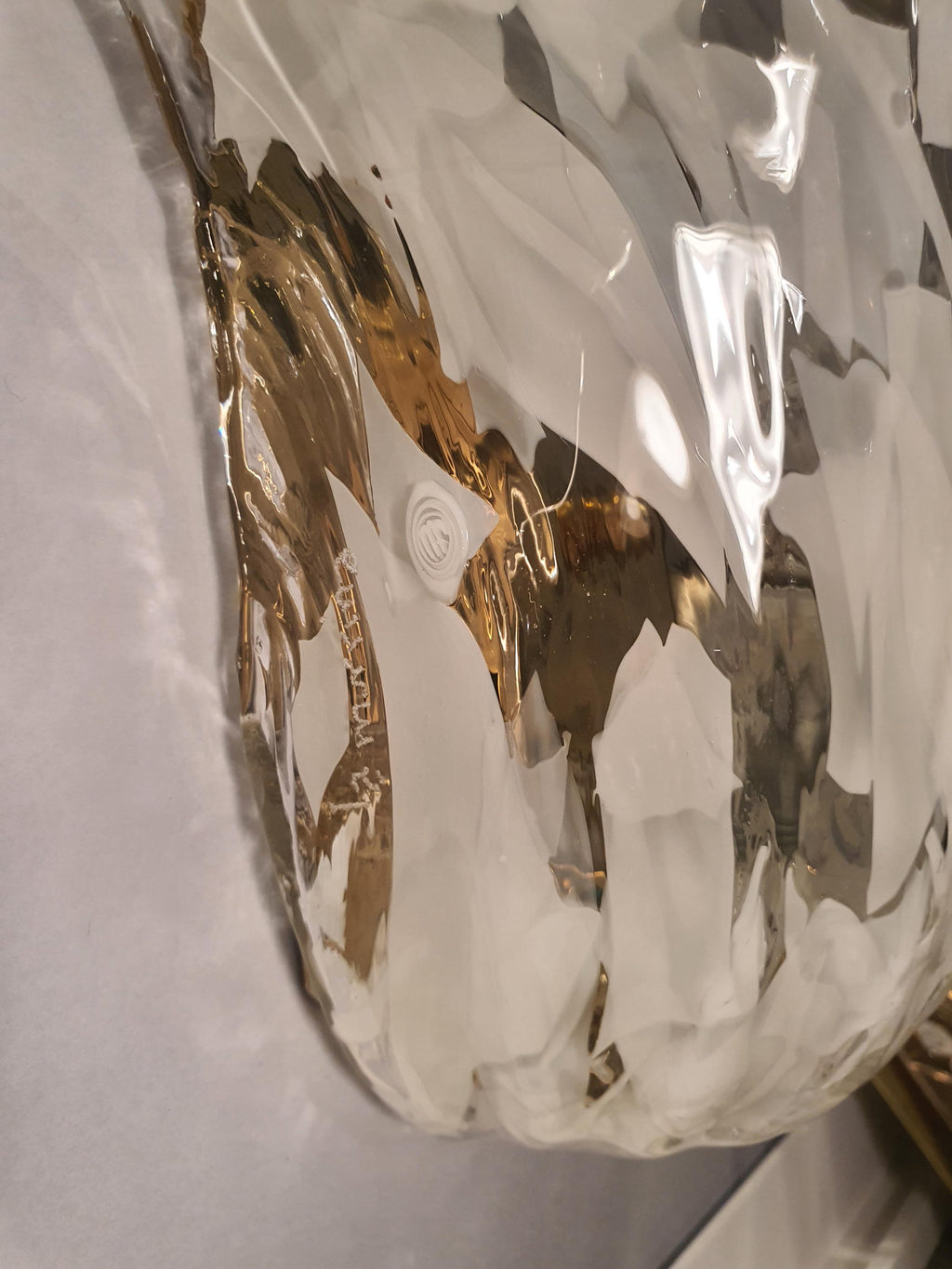 Пара белых настенных светильников La Murrina из муранского стекла | Цветочный дизайн, золотое основание
