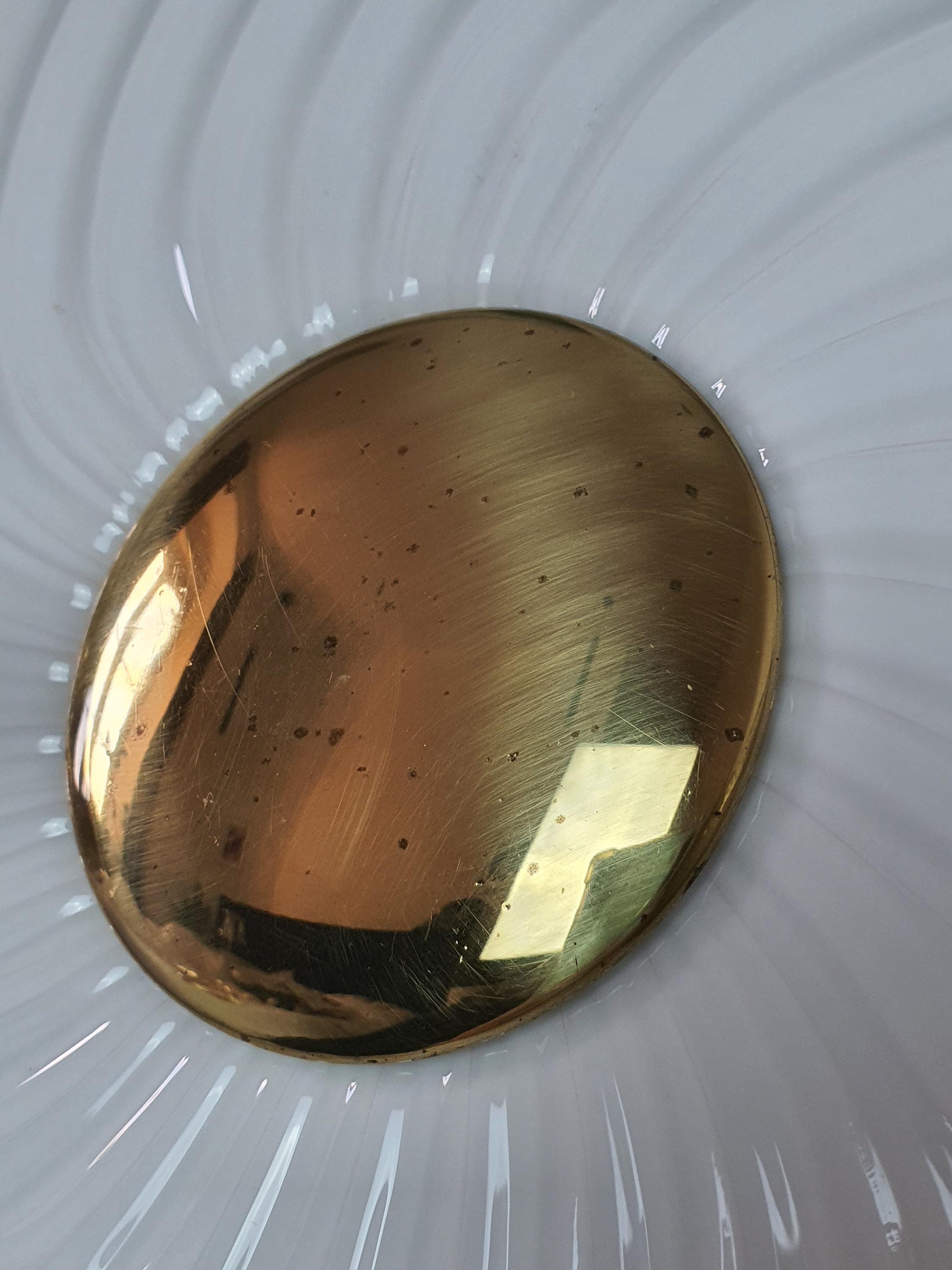 Vintage Murano Glass Flush Mount Light: White Swirl, MCM Retro Lighting