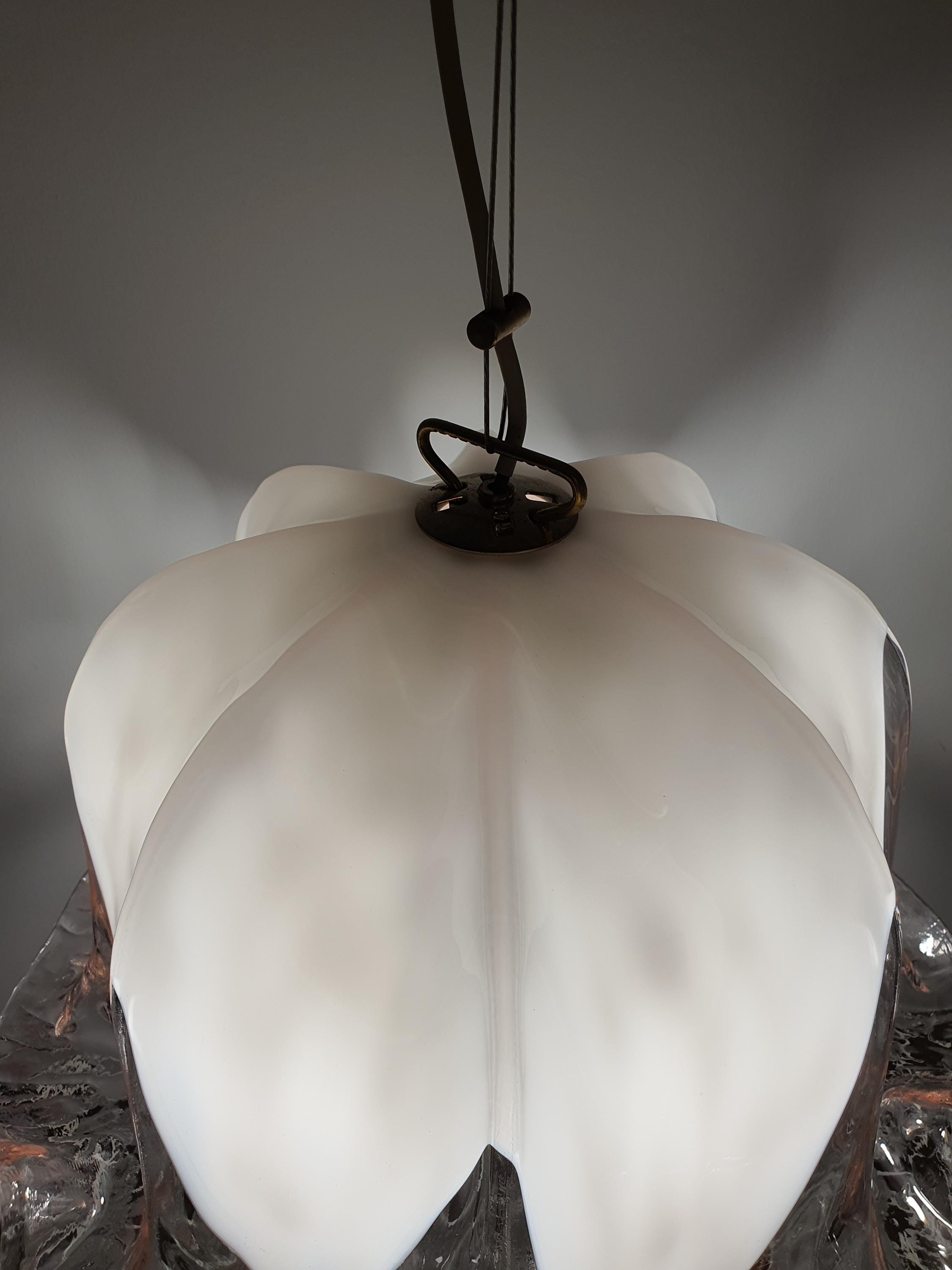 La Murrina Pink Tulip Pendant Light: Vintage Murano Glass Floral Lamp