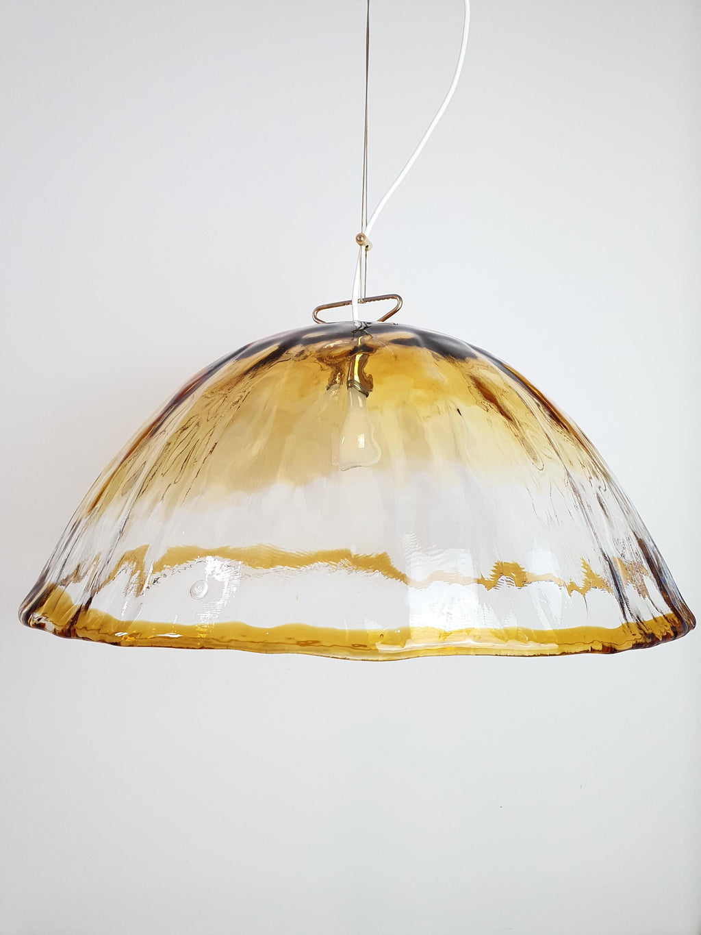 La Murrina Amber Glow Murano Glass Dome Pendant Light