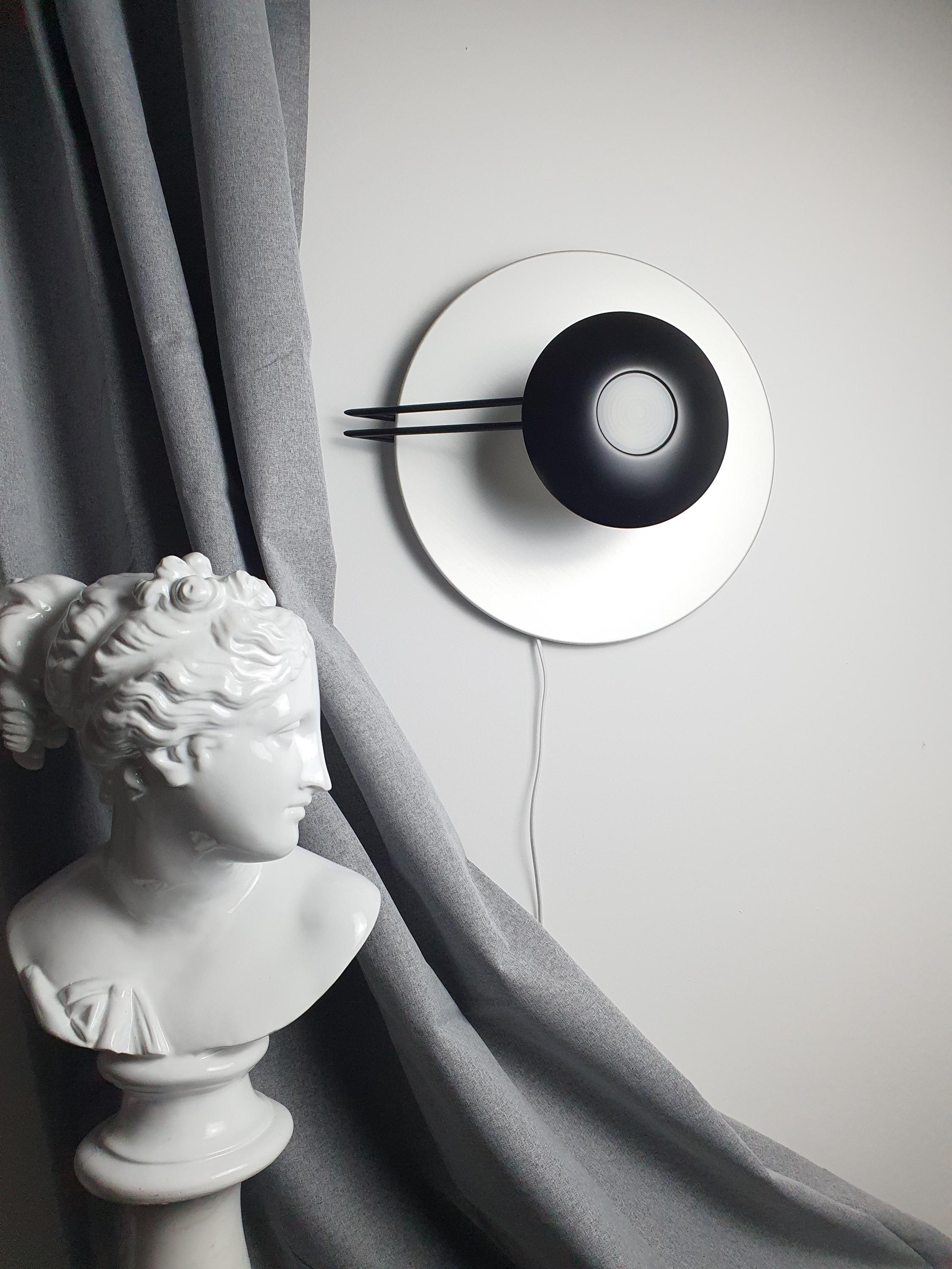 Alvaline Bologna Large Aluminium Wall Light 1980s Italian Memphis Postmodern