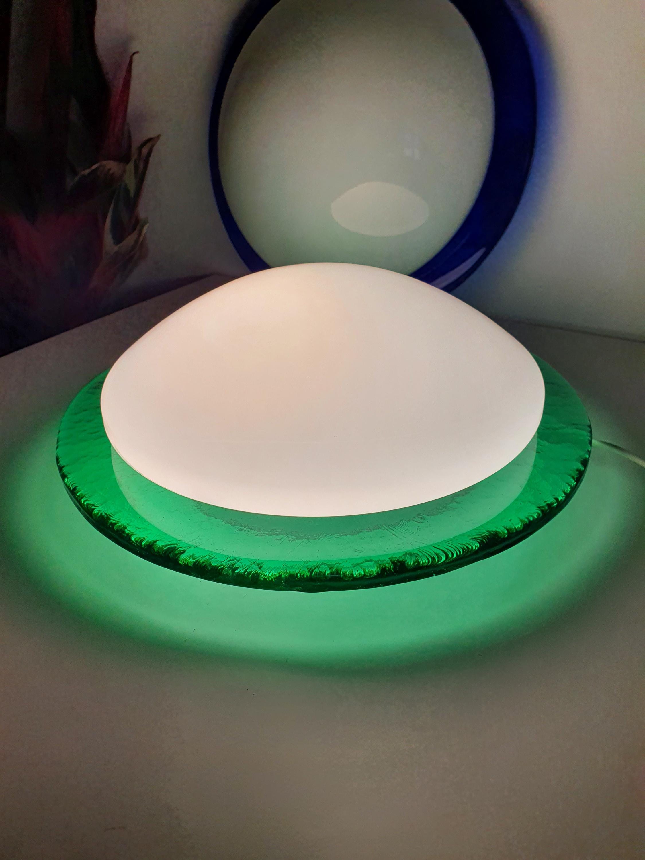 Vintage Murano Glass Sconces: Blue & Green Italian MCM Light Fixtures