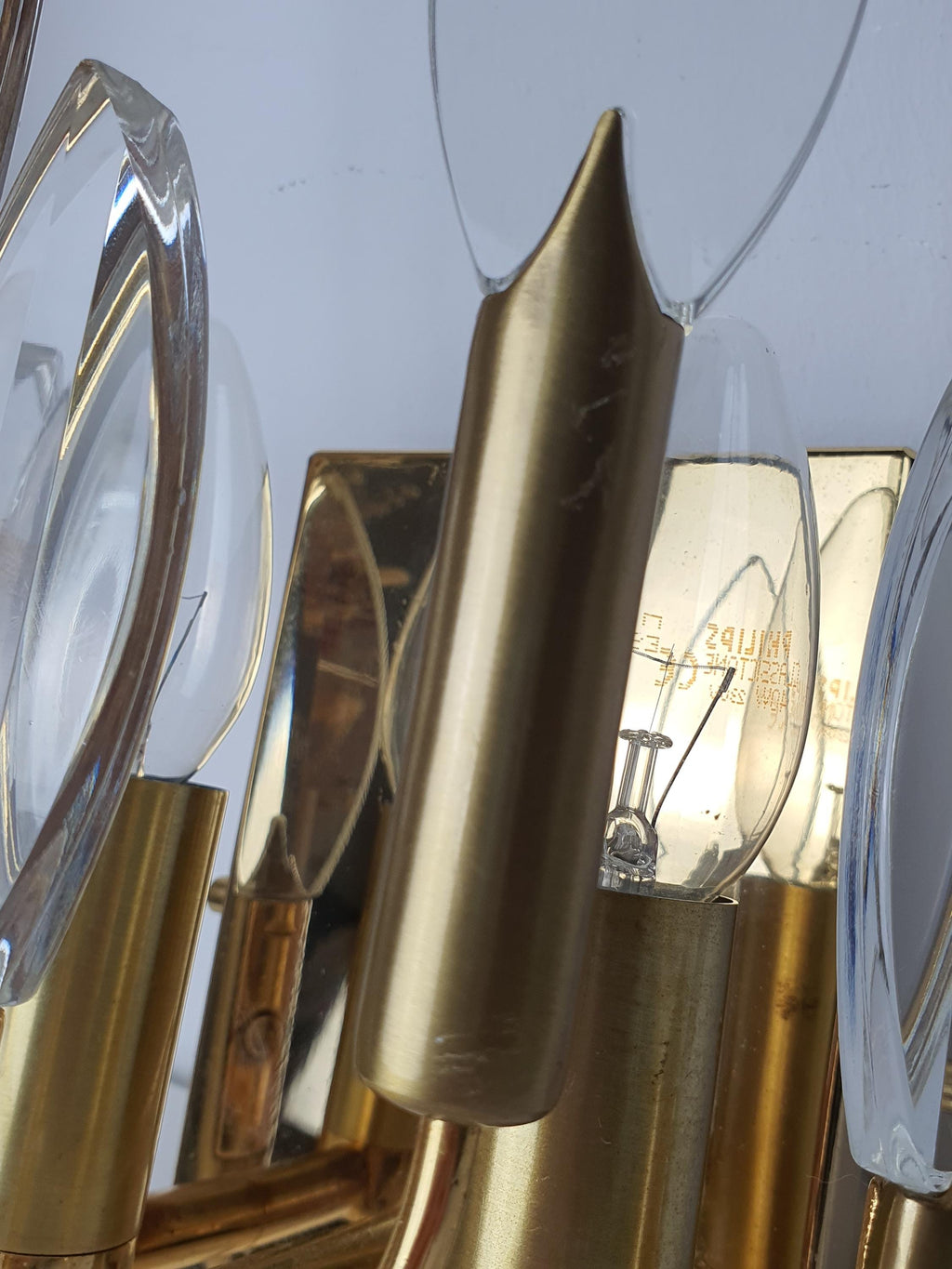 Single Gaetano Sciolari Vintage Crystal Wall Sconce | Hollywood Regency Italian Lighting