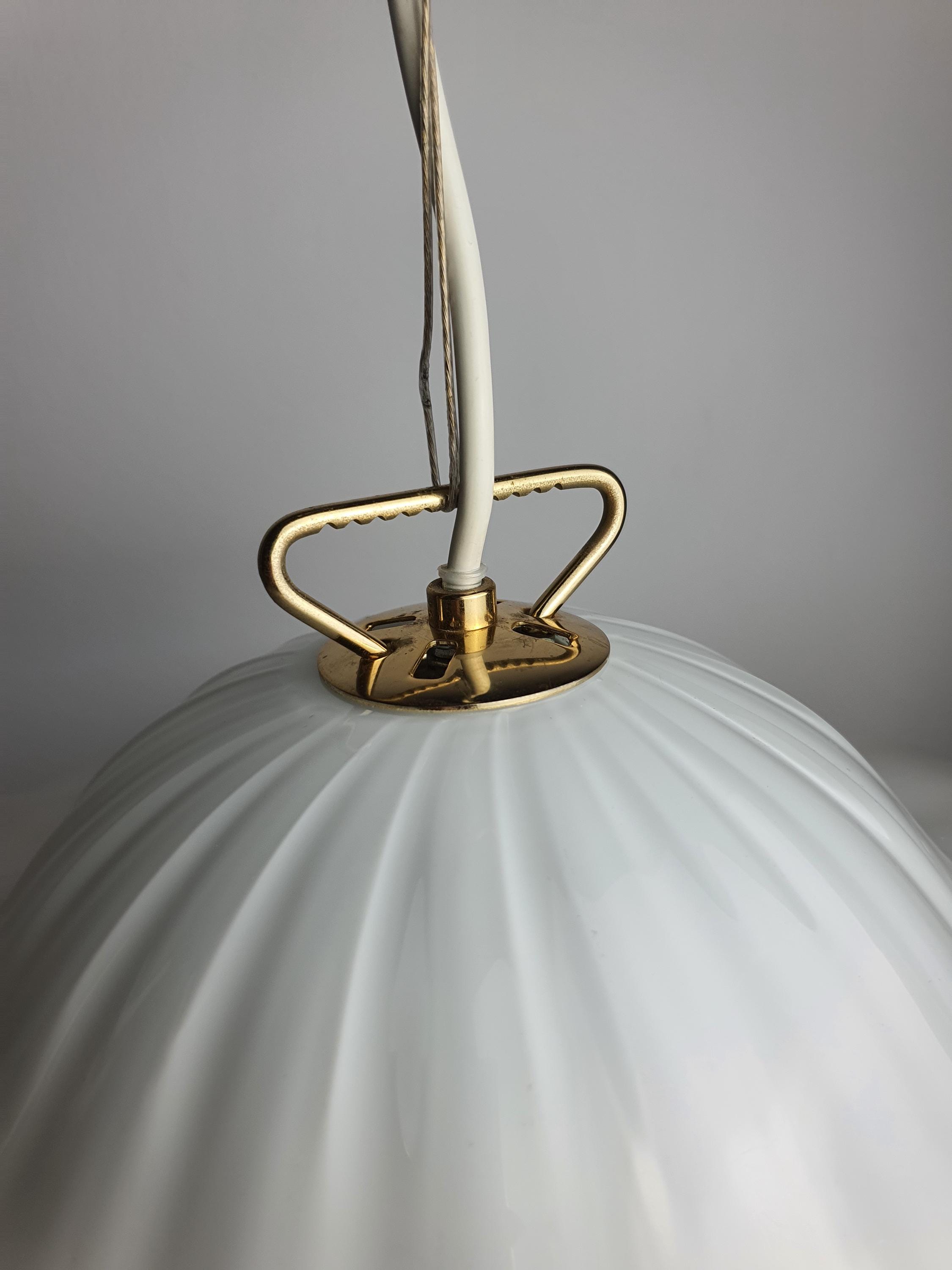 La Murrina crème brûlé caramel floral pendant light in vintage Murano Glass