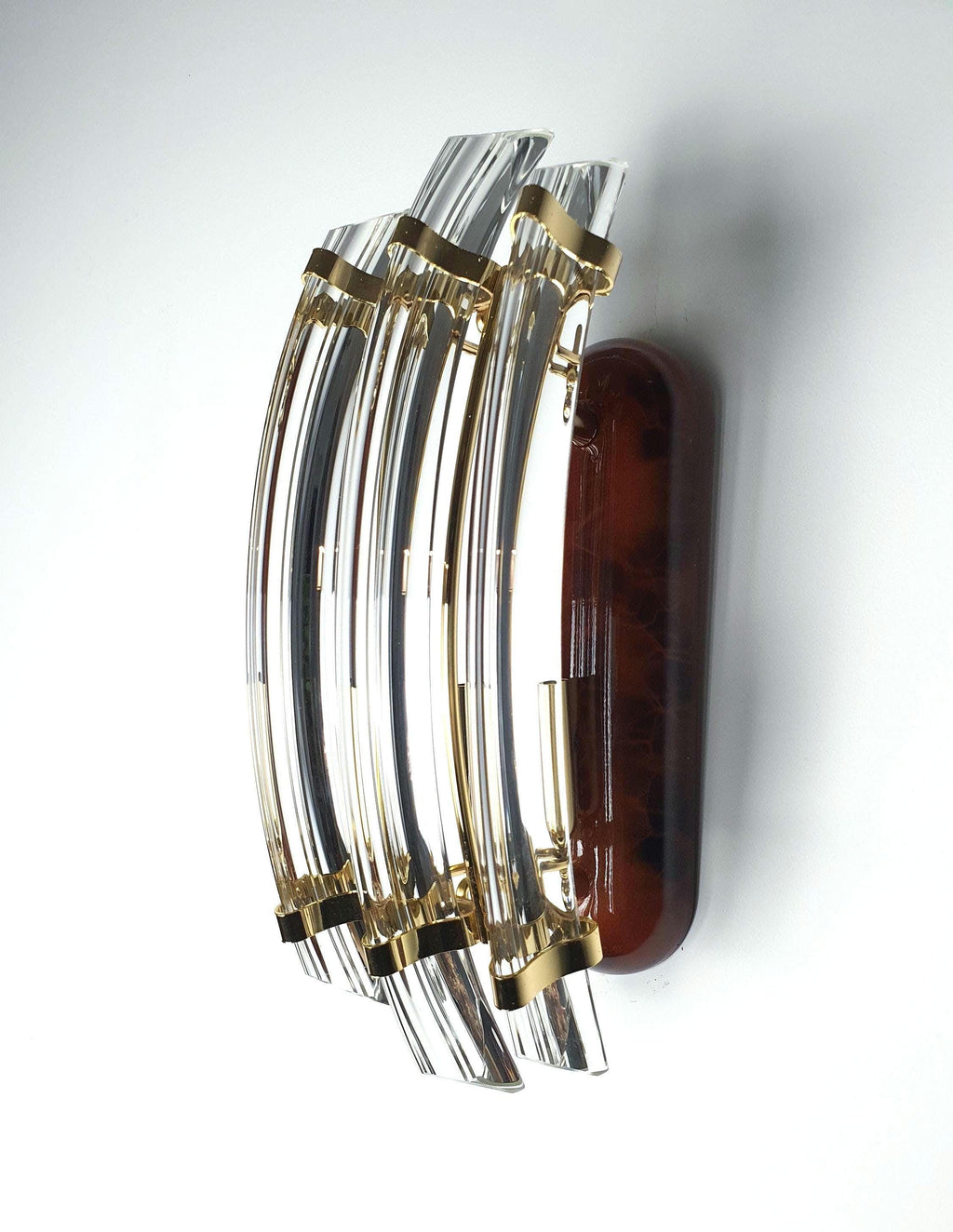 Vintage Crystal Wall Sconces: Spanish MCM Hollywood Regency Lighting