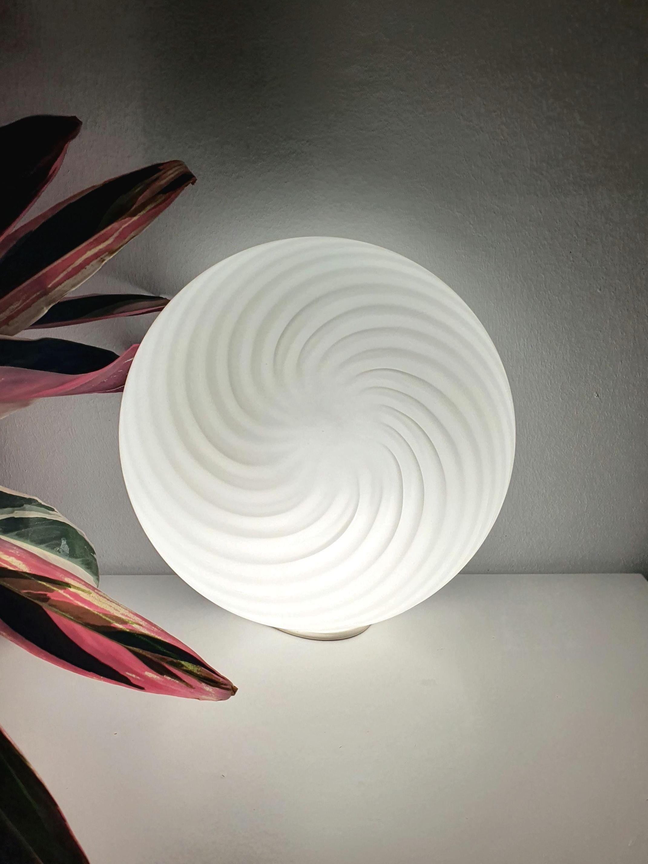 Vintage Murano Glass Swirl Flush Mount Light - MCM Retro Decor
