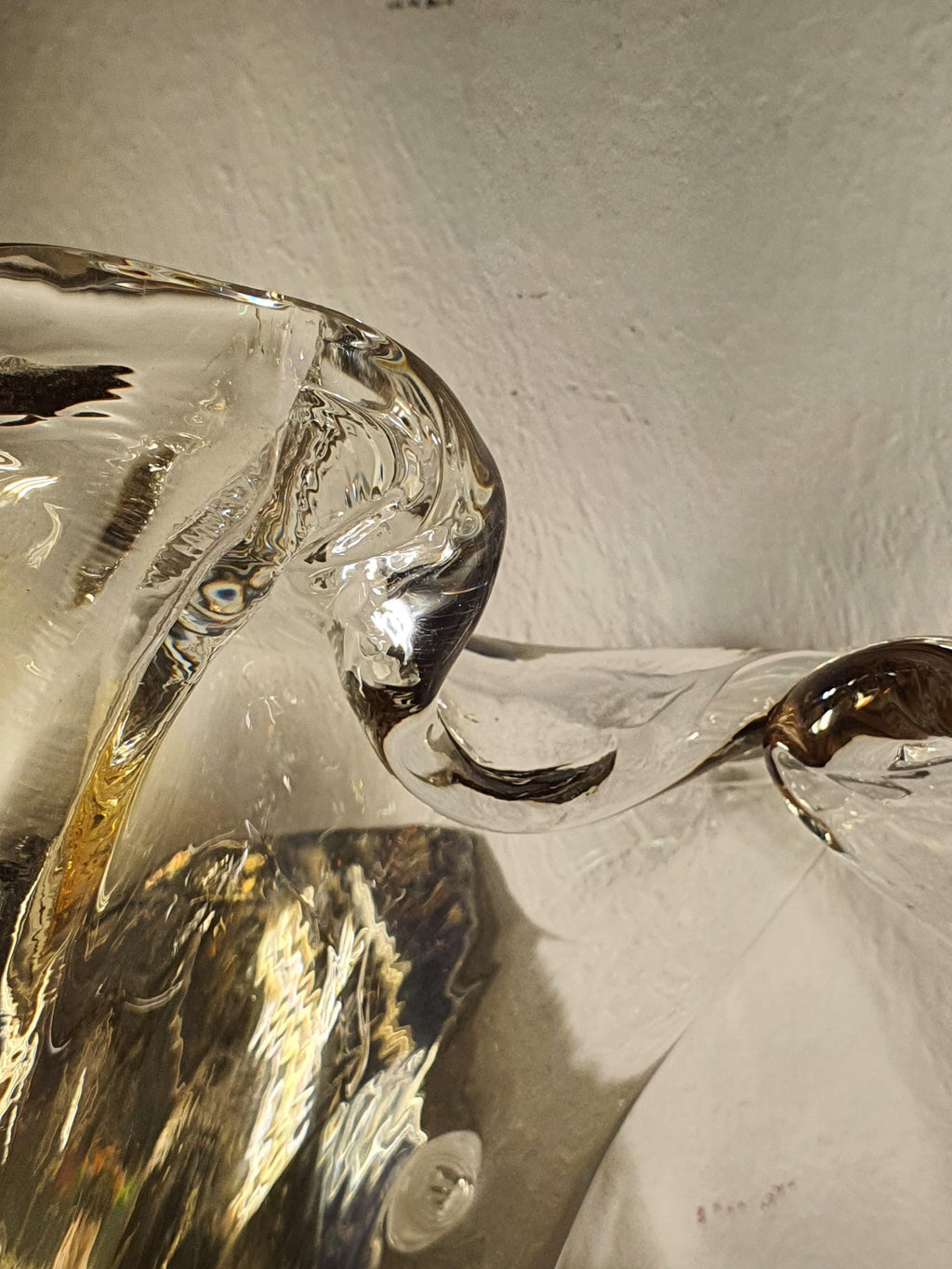 La Murrina Murano Glass Caramel Wall Sconce Tulip Clear Chrome