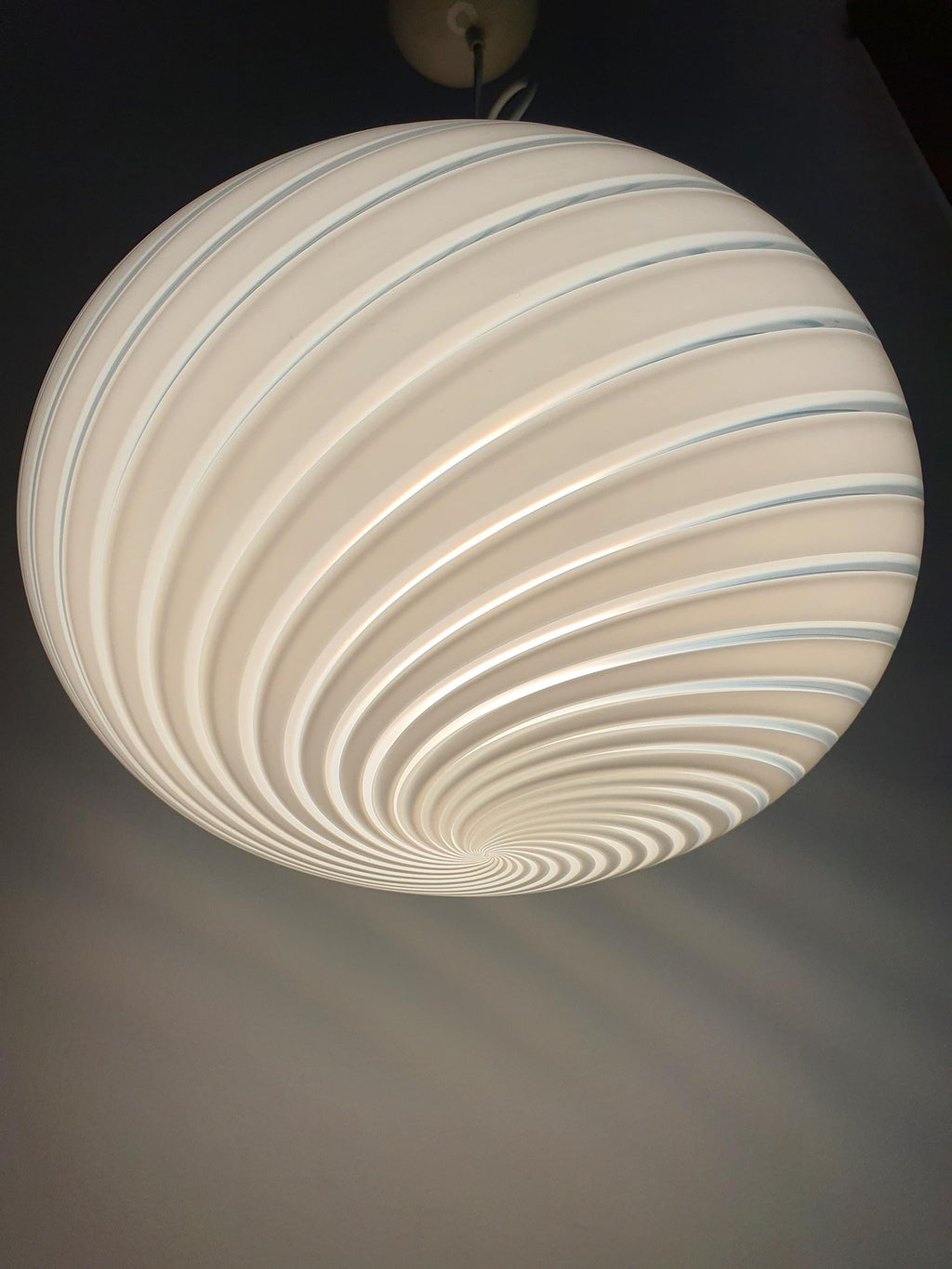 Murano Glass Globe Pendant Light: Mid-Century Modern Italian Chandelier