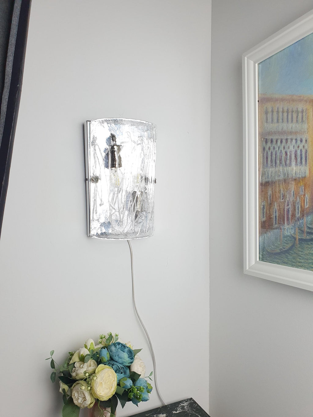 La Murrina 复古穆拉诺透明玻璃弧形壁灯