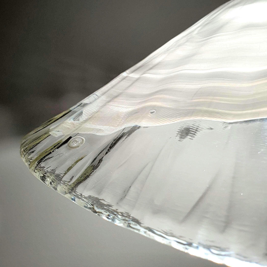 La Murrina white wave cone pendant light in vintage handcrafted Murano glass