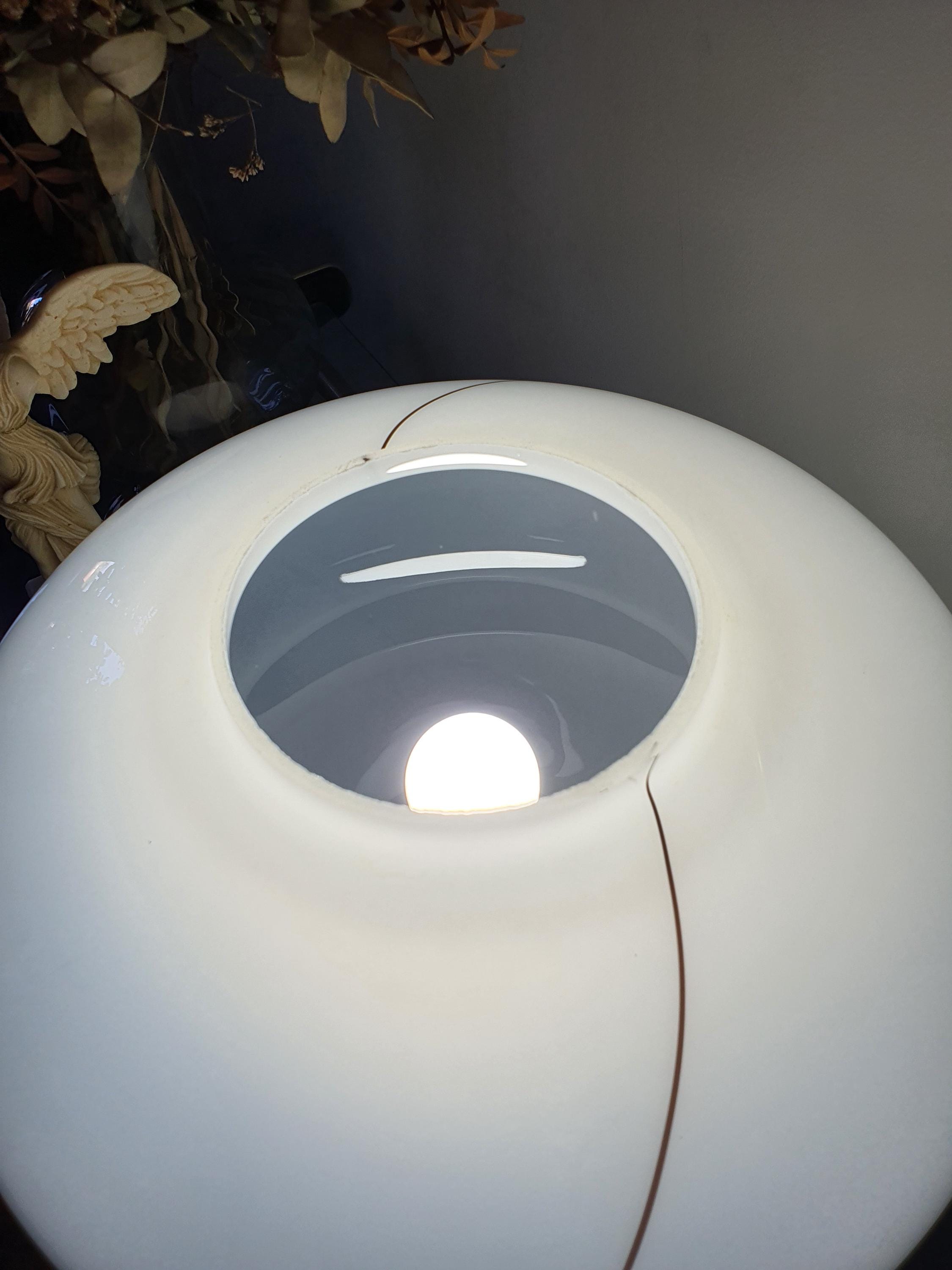 Midcentury Murano Glass Desk Lamp: Italian MCM Bedside Light