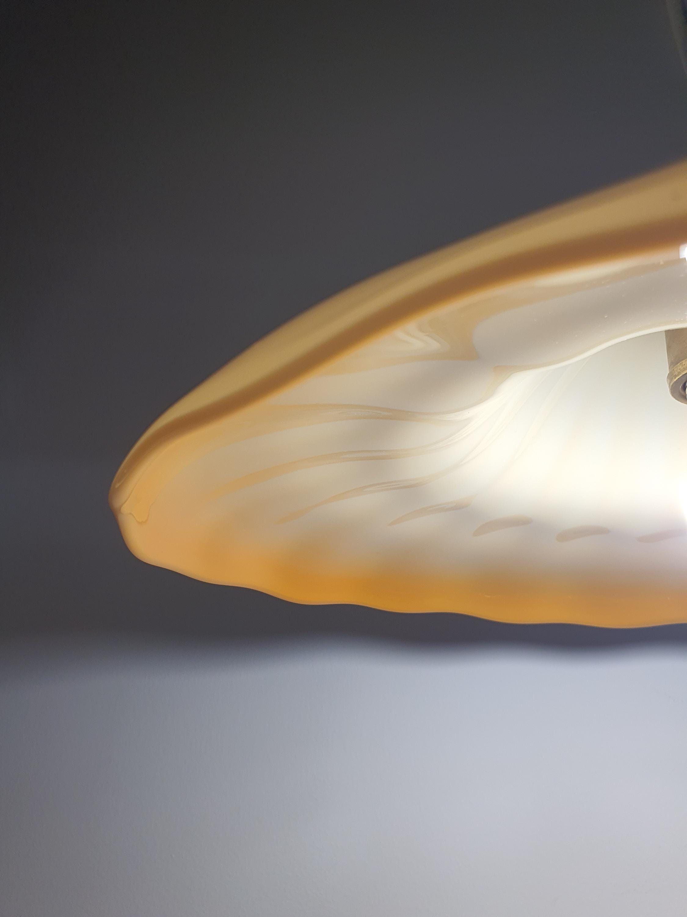 La Murrina crème brûlé caramel floral pendant light in vintage Murano Glass