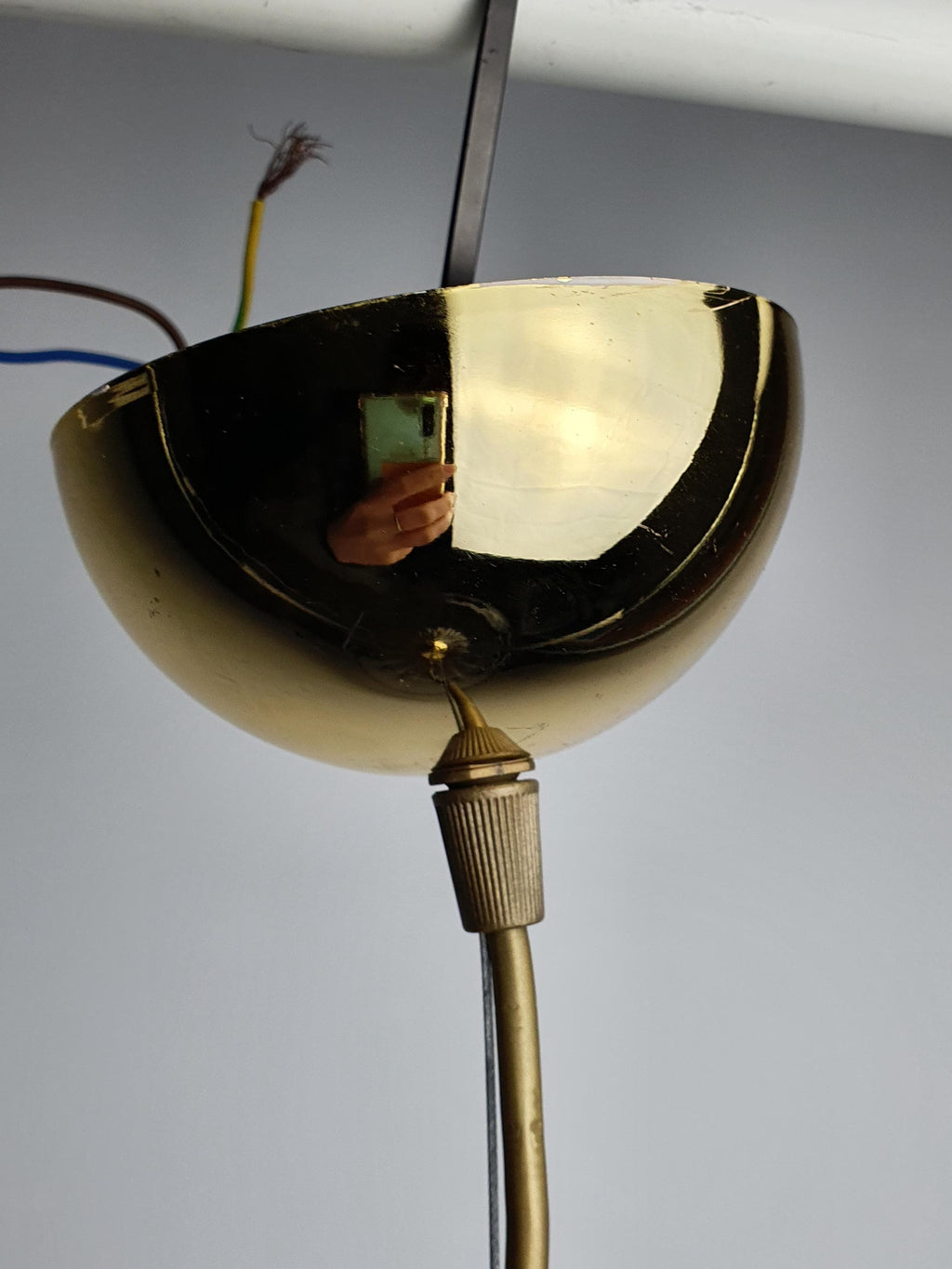 Vintage Murano Glass Lotus Pendant Light Heavy Thick Clear Italian Lighting