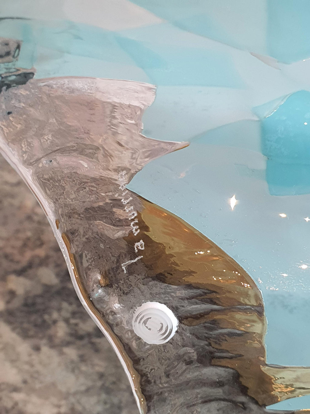 Paar Vintage La-Murrina-Wandleuchten aus Muranoglas – Tiffany-Farbiges Organisches Blumendesign mit Goldener Basis