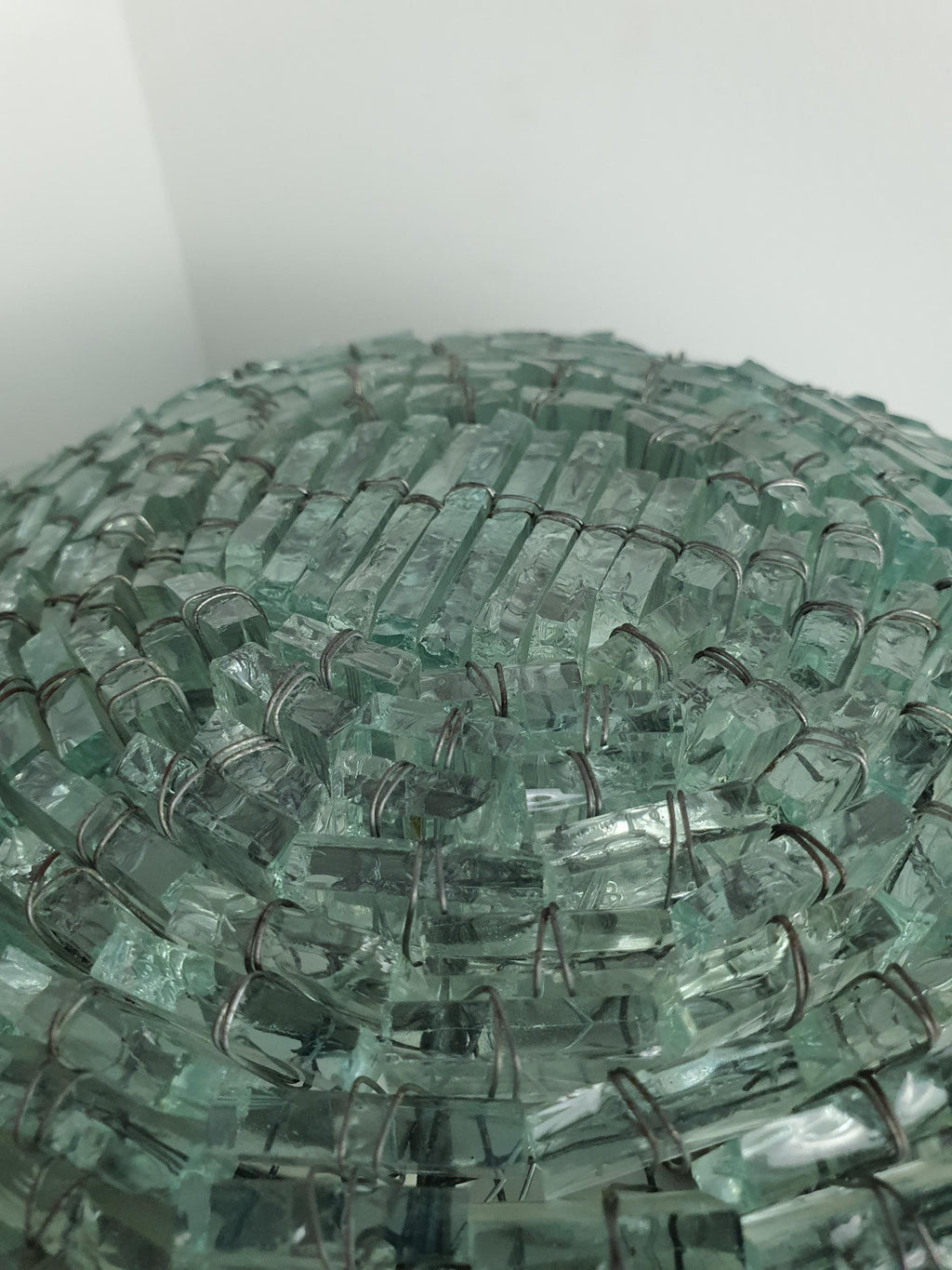 Mosaic Bottle Glass Globe Lamp: Retro Midcentury Table Light