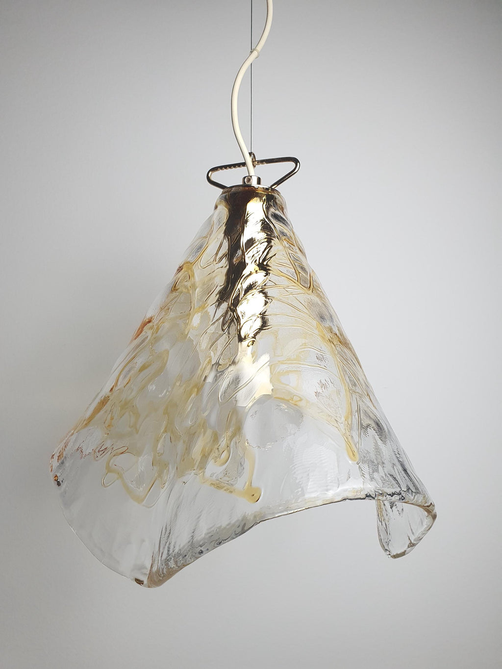 Vintage La Murrina pendant with a flowing organic glass silhouette
