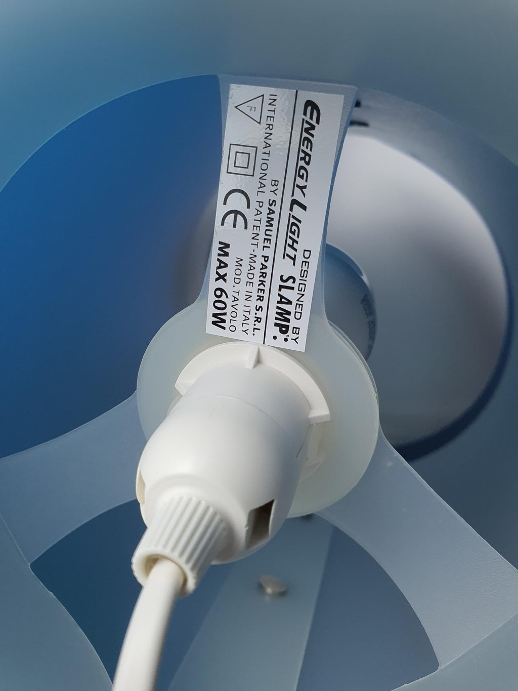 Pair of Blue Energy Light Table Lamps | Samuel Parker for Slamp, 1980s Italian Design