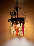 Vintage Liberty Style Italienisch Bunt Glas Pendelleuchte Taverne Kronleuchter