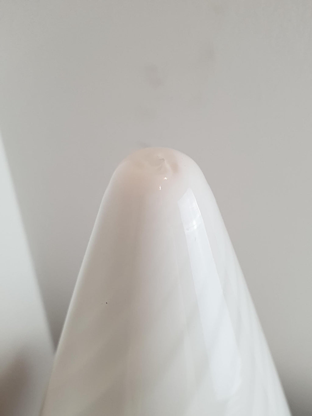 Vintage Murano Glass Bedside Lamp: 1980s Italian Cone Swirl Light