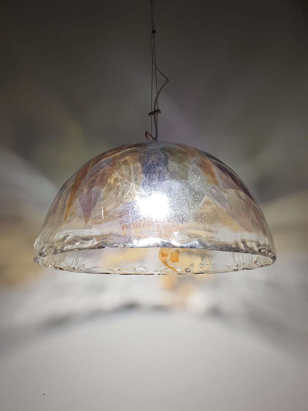 La Murrina 彩色穆拉诺玻璃钟形吊灯 – 绿色与黄色装饰