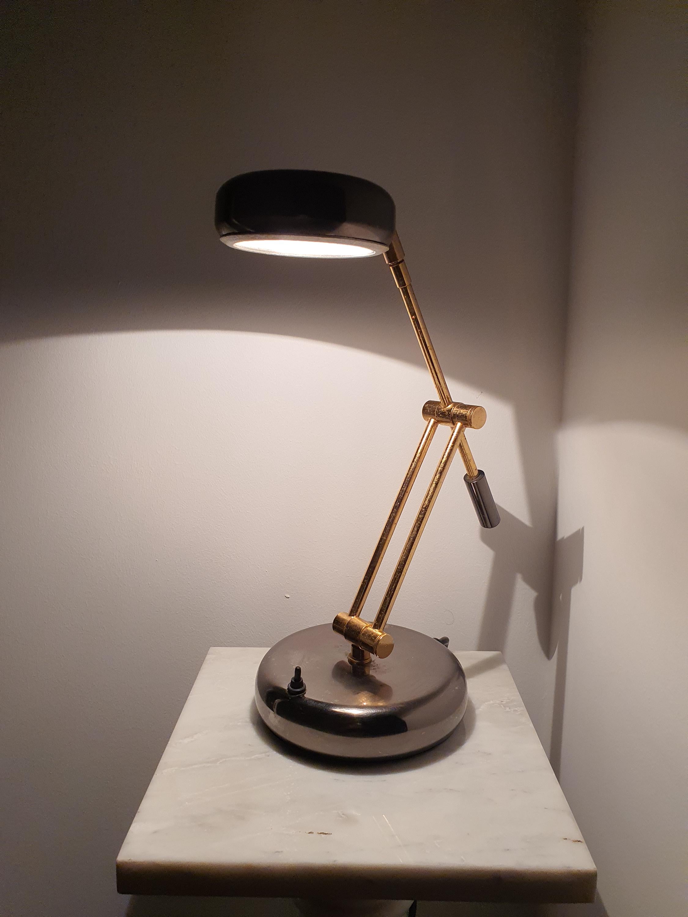 意大利中世纪现代摆臂台灯 | 金色 & 铬 | MCM 风格