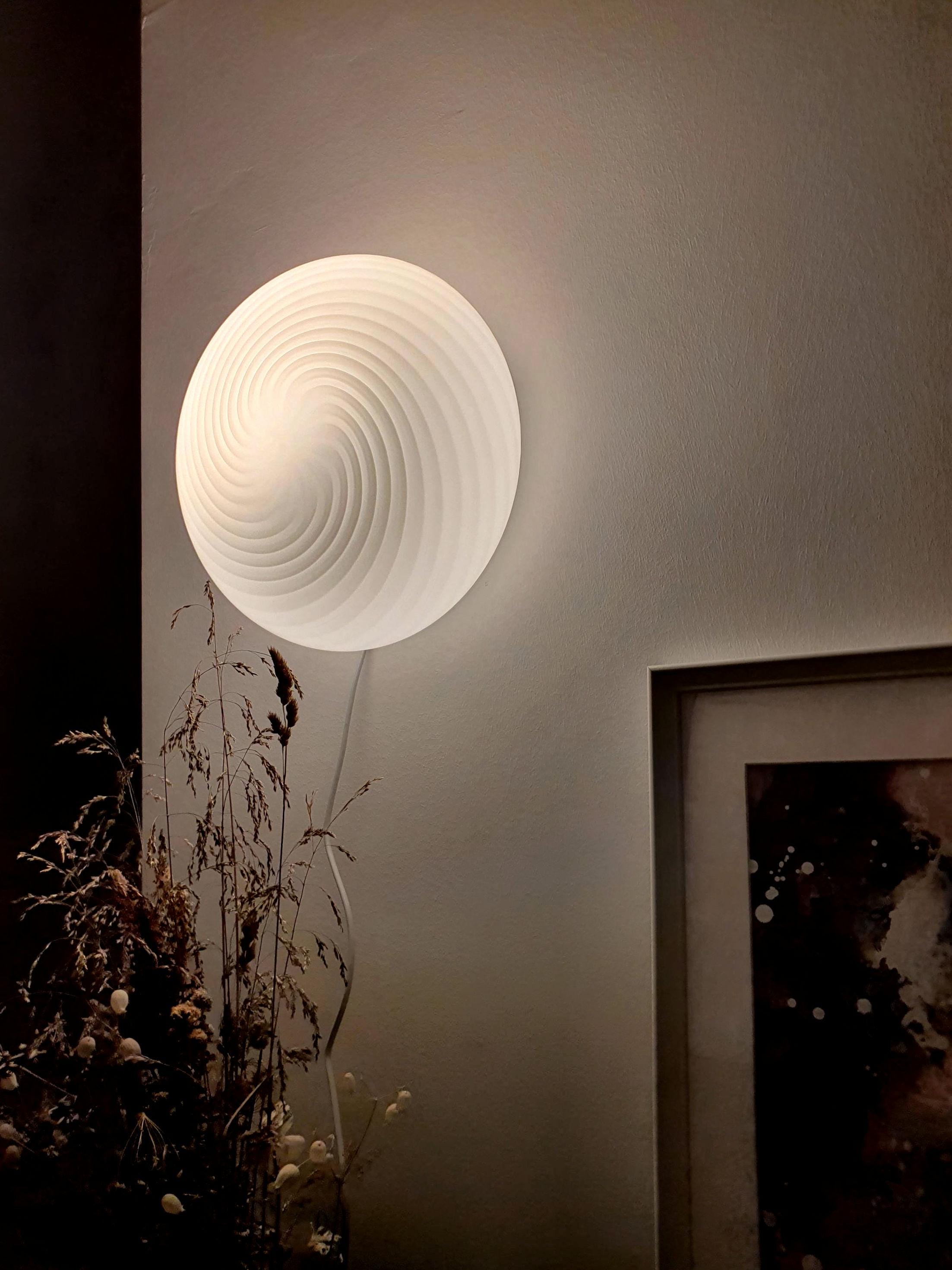 Vintage Murano Glass Flush Mount Light: White Swirl MCM Decor