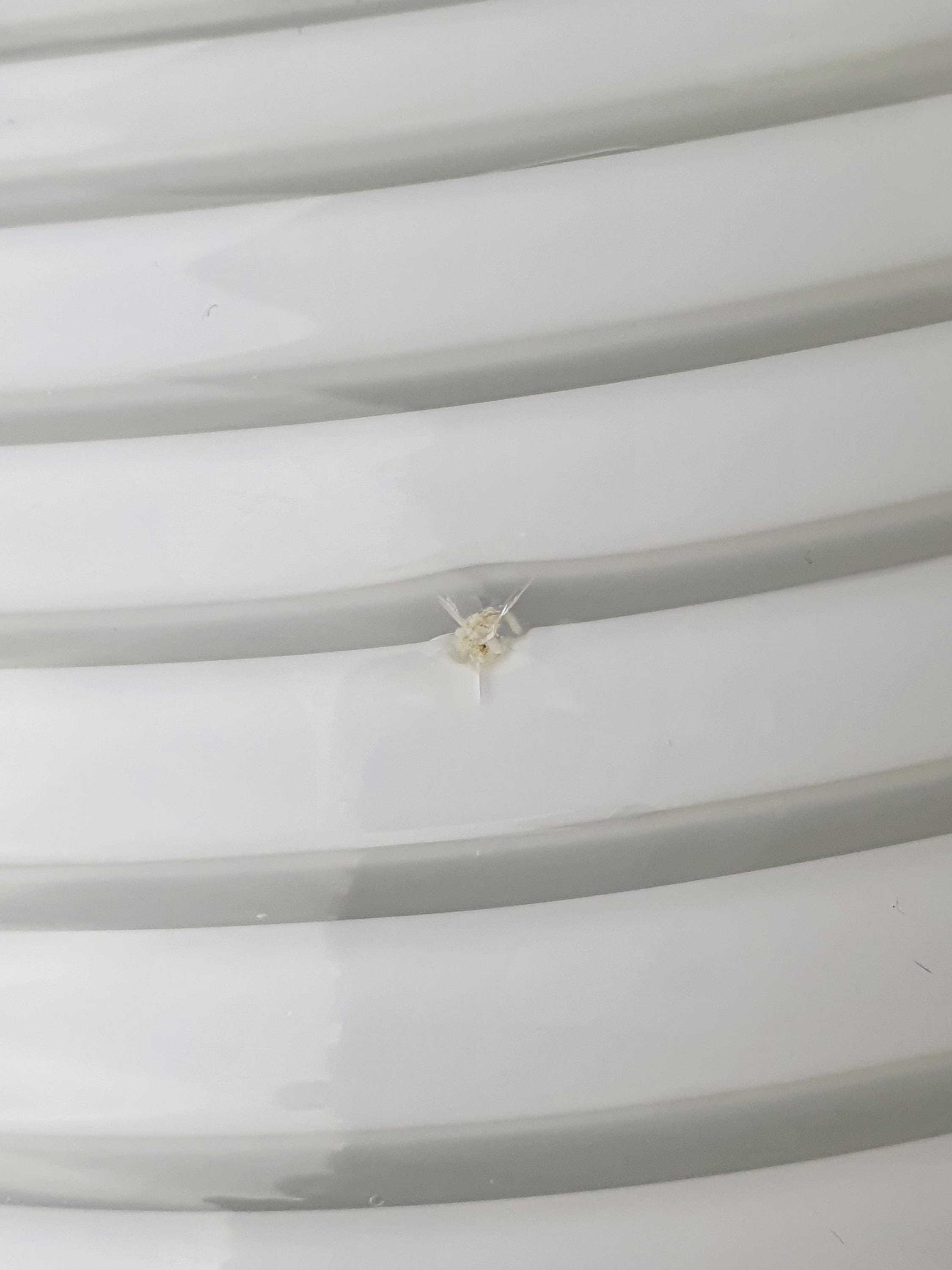 Large Vintage Murano Glass Vase – White Swirl Globe, Scandinavian Minimalist