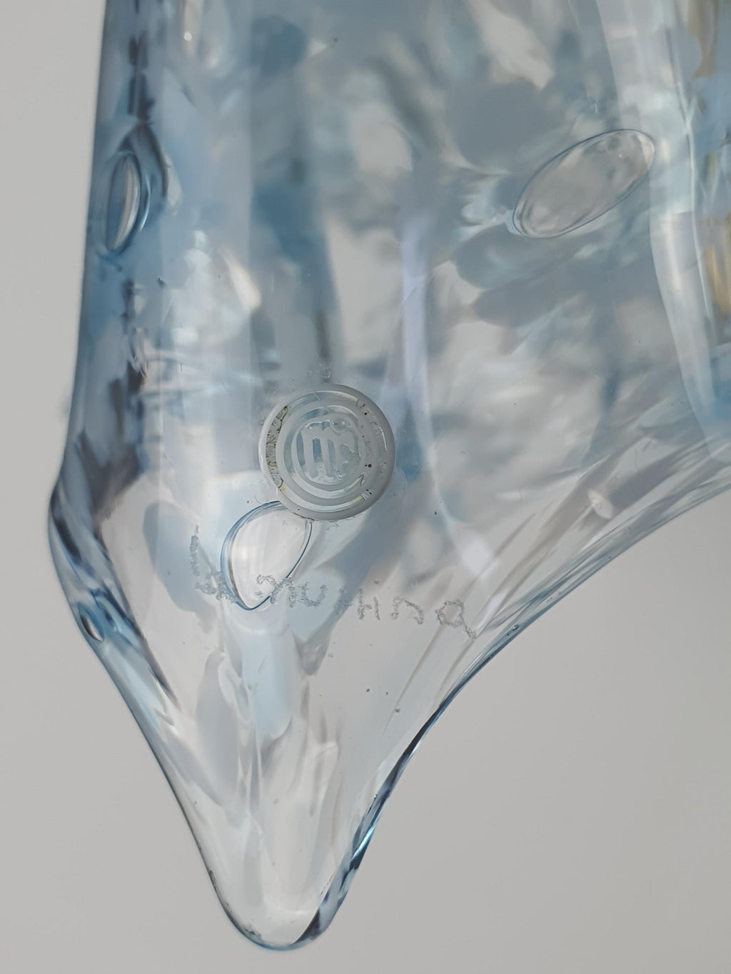 La Murrina Murano Glass Blue Flowing Wall Sconce | Vintage Art Deco Italian Lighting