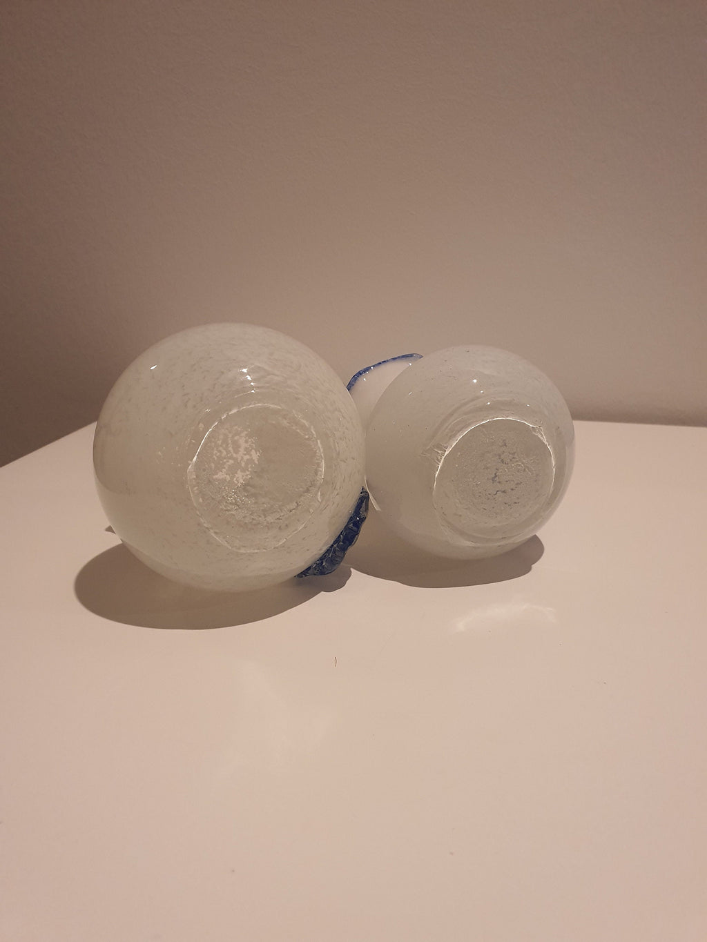 Pair of petite Murano swirl glass vase 1990s