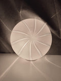 Vintage-Muranoglas Plafonnier, weißer Wirbel, Mid-Century-Modern-Retro-italienische Beleuchtung