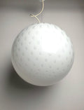 Muranoglas weiß blasig Globe Pendelleuchte Vintage Milchglas skandinavischer Stil