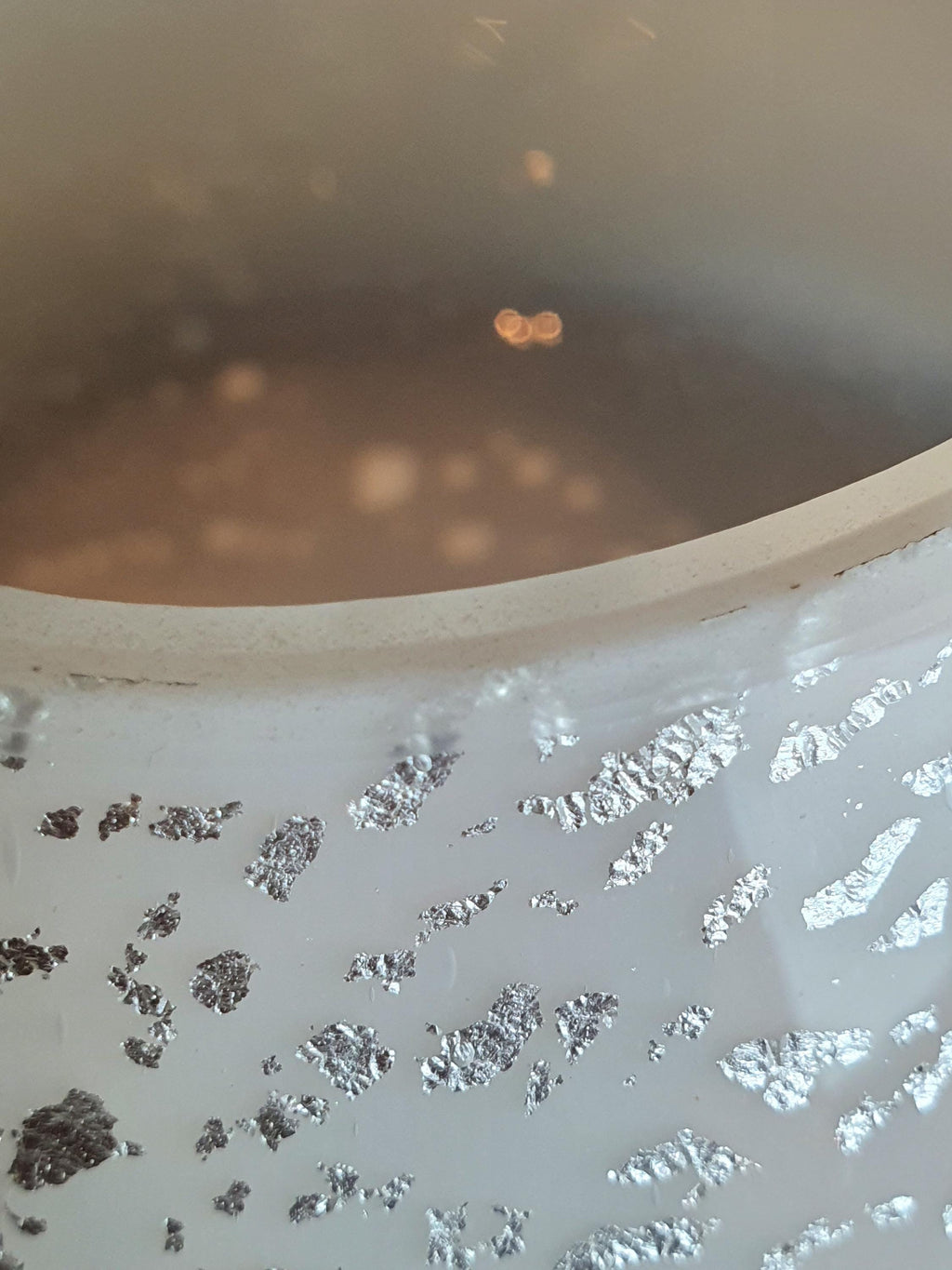 Lampes Champignon en Verre de Murano Vintage – Blanc & Argent, Paire de Chevet Scandinave