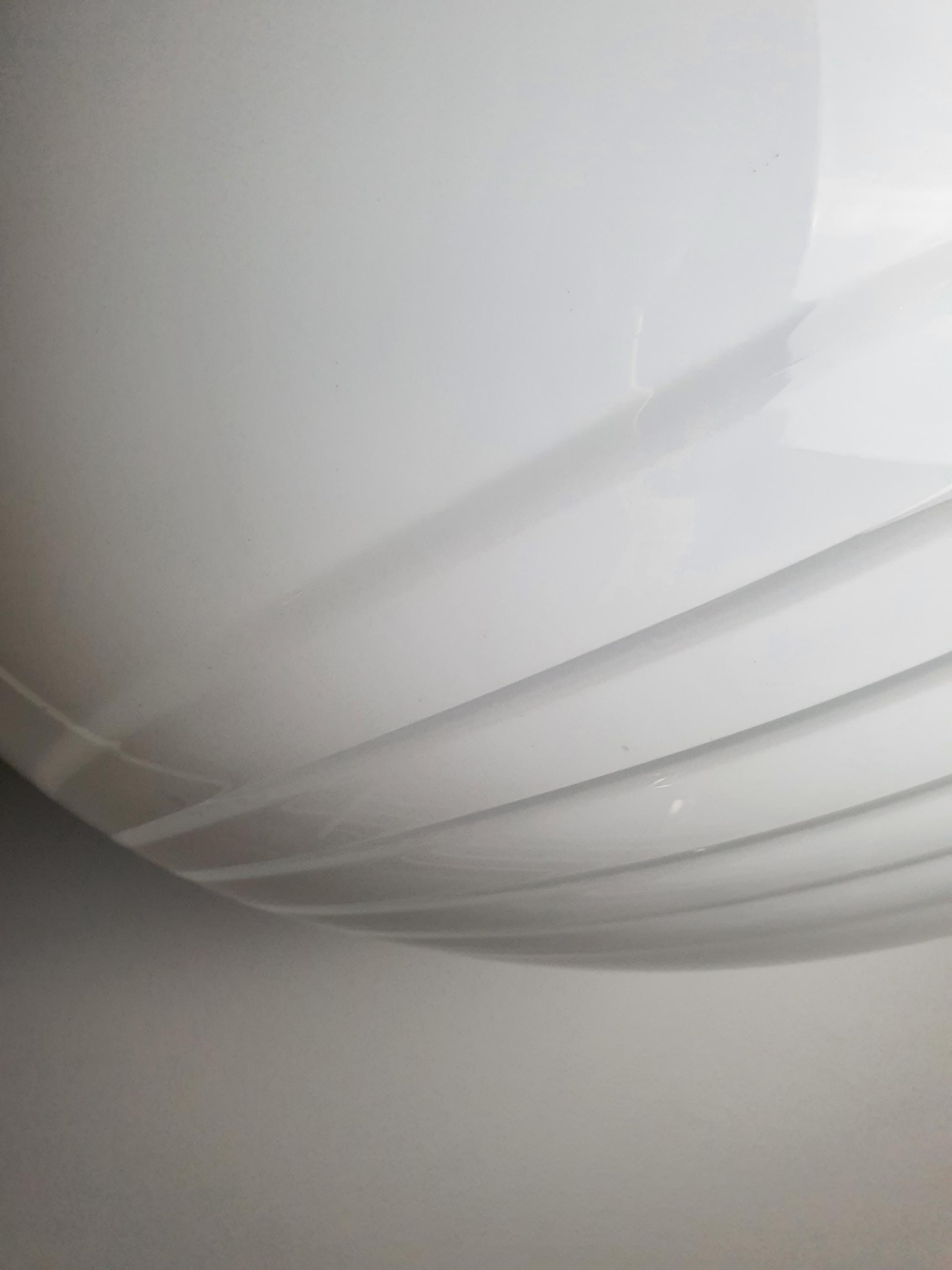 Murano Glass White Swirl Globe Pendant Light Scandinavian Minimalist