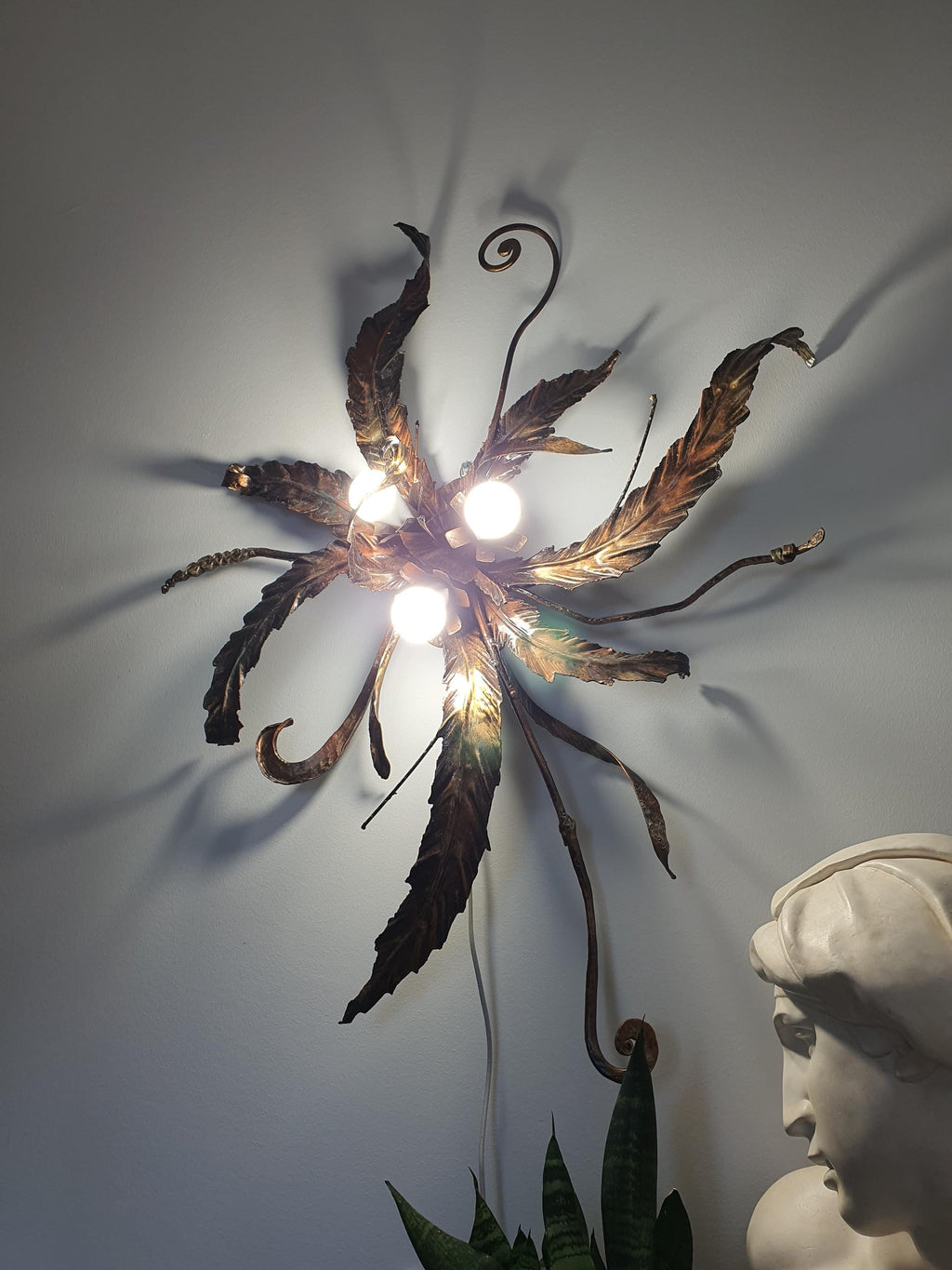 XXL botanical light with bohemian and eclectic decorative styling
