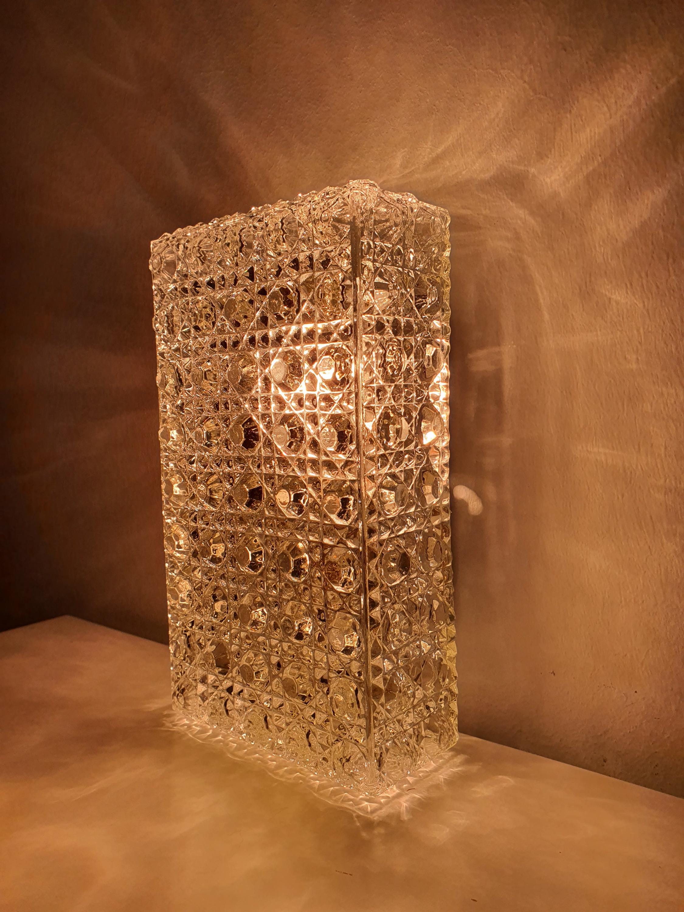 Mid-Century Modern Glass Wall Sconce: Hollywood Regency Light Fixture