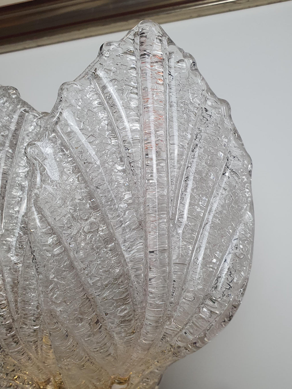 Murano Glass Petal Table Lamps: Midcentury Hollywood Regency Lighting