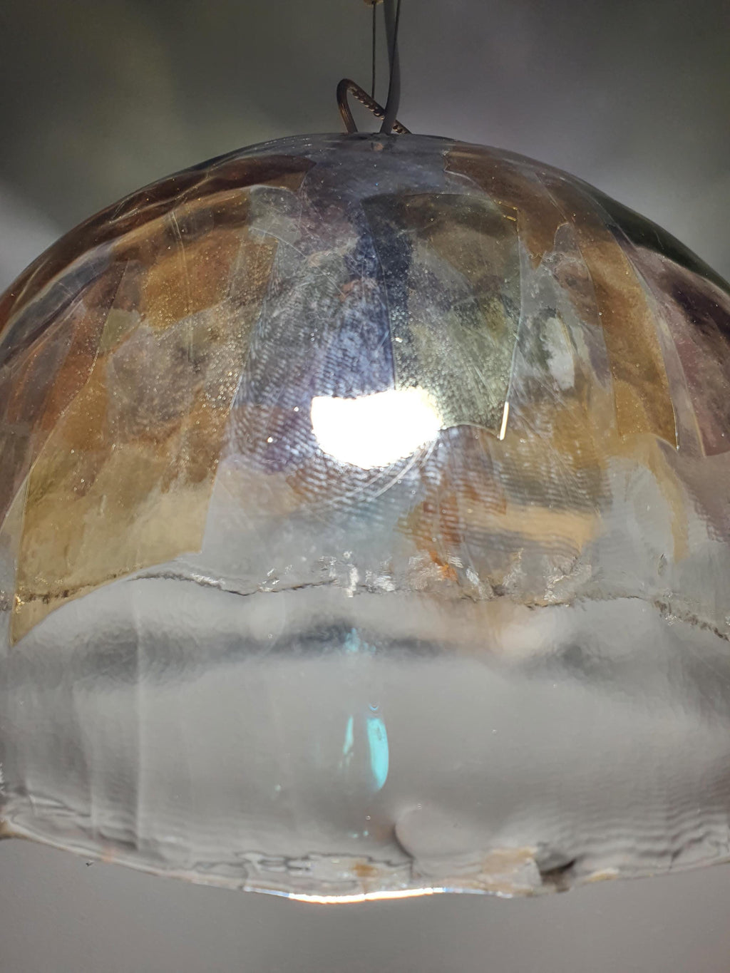 La Murrina 彩色穆拉诺玻璃钟形吊灯 – 绿色与黄色装饰