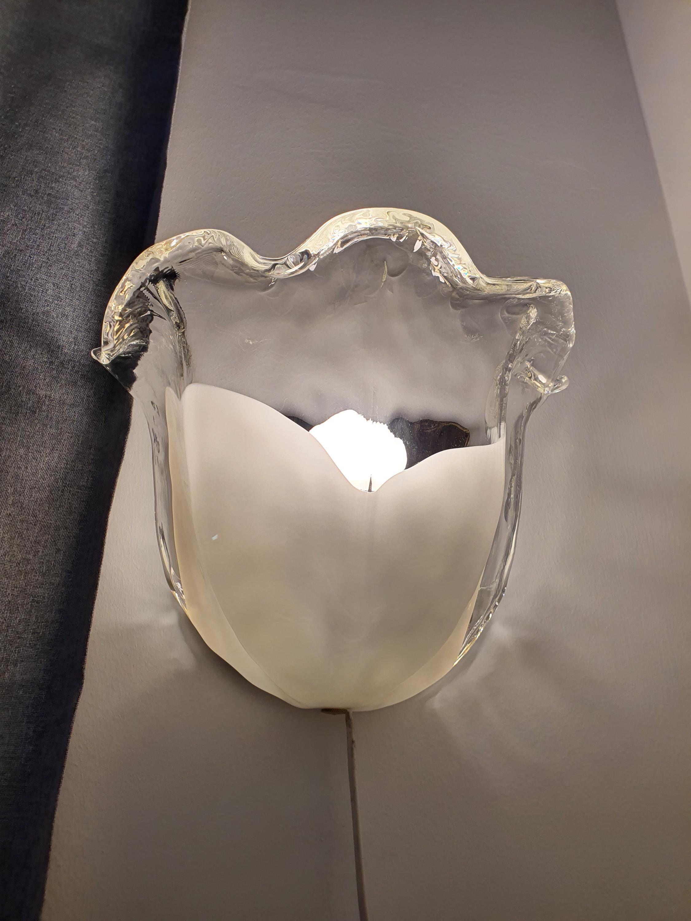 La Murrina Murano Glass Floral Wall Sconce: Italian Hand-Crafted Lighting