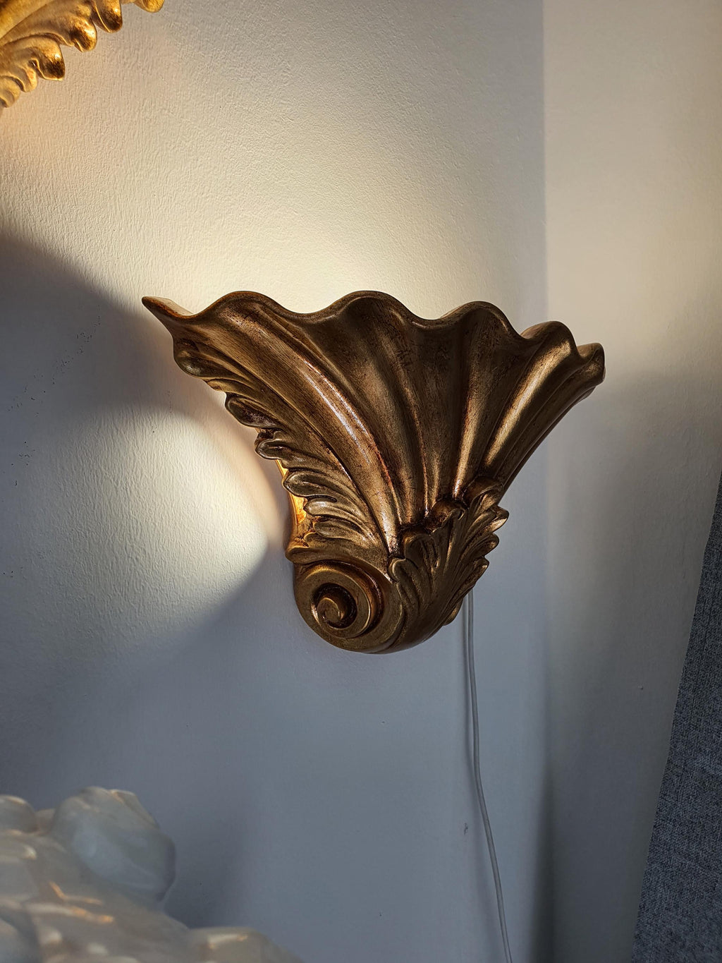 Set of 2 Kolarz Rokoko Rococo Gold Wall Sconces Venetian Finish