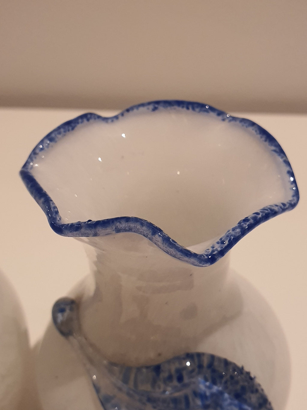 Pair of petite Murano swirl glass vase 1990s