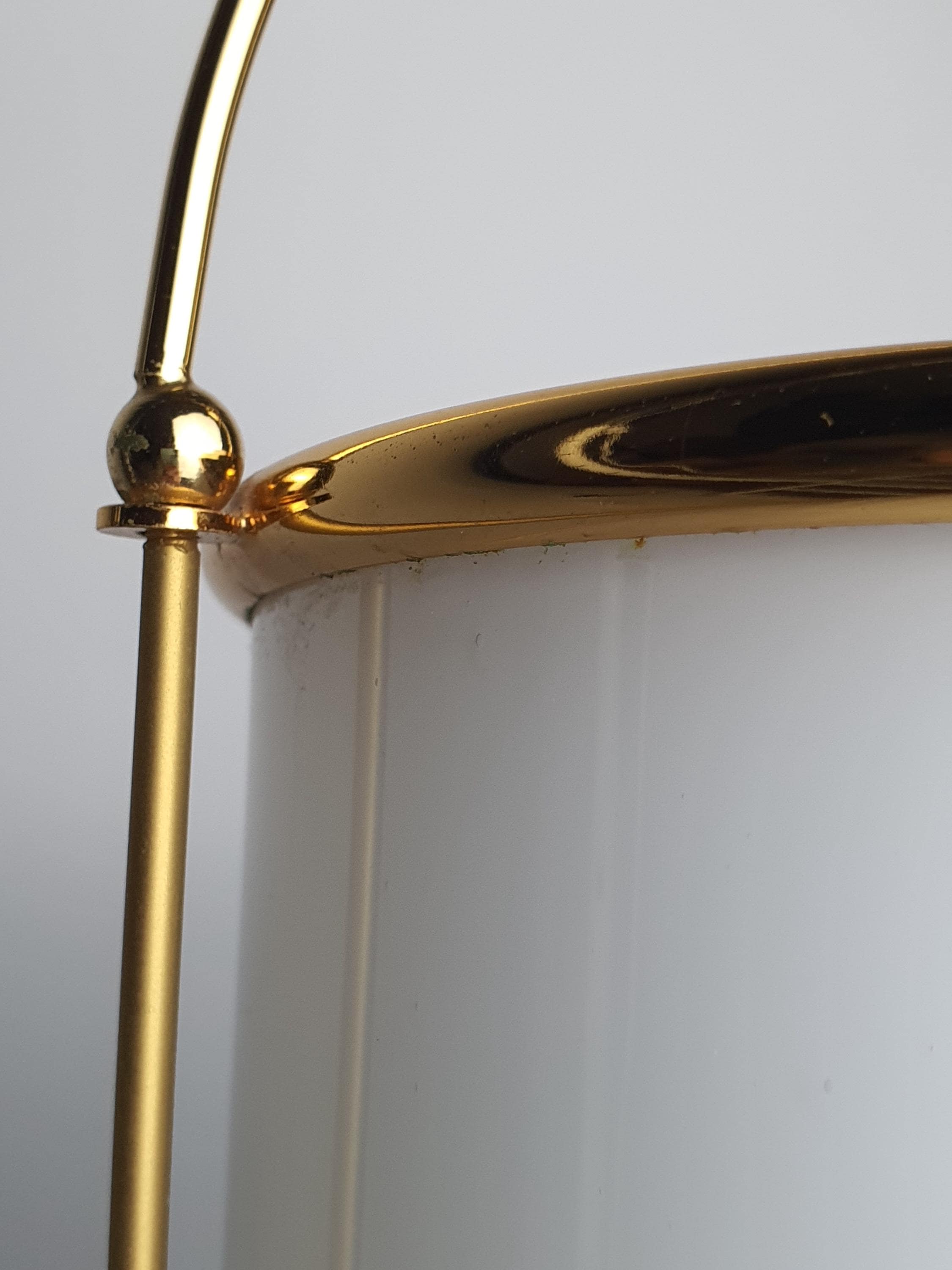 金色框架乳白玻璃吊灯 | 中世纪现代入口与浴室照明