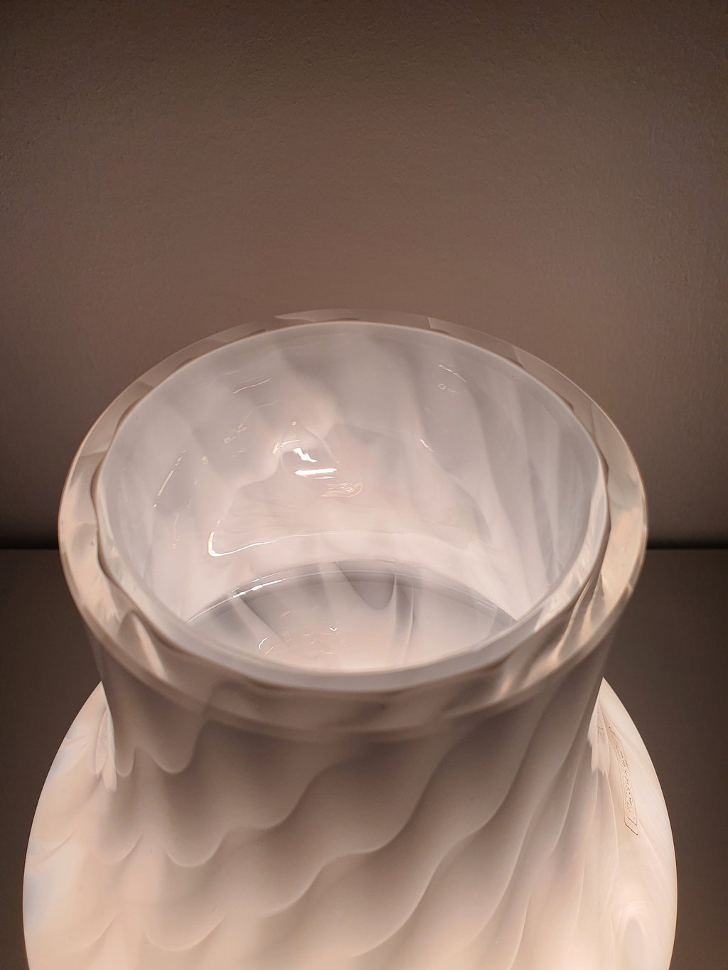 Vintage Murano Glass Mushroom Lamp: 1970s Italian Mid-Century Modern