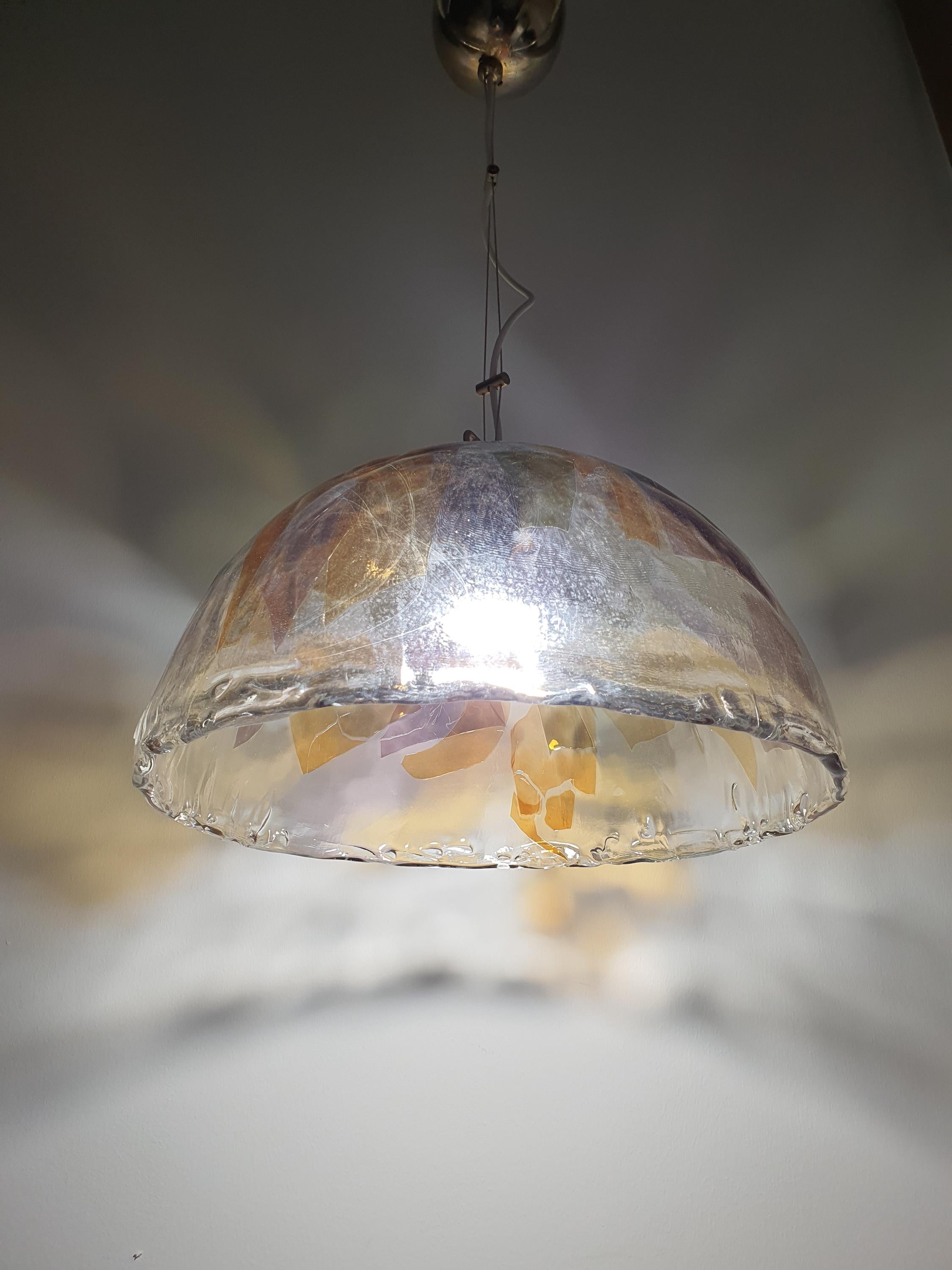 La Murrina Colorful Bell Murano Glass Pendant Light – Green & Yellow Accents