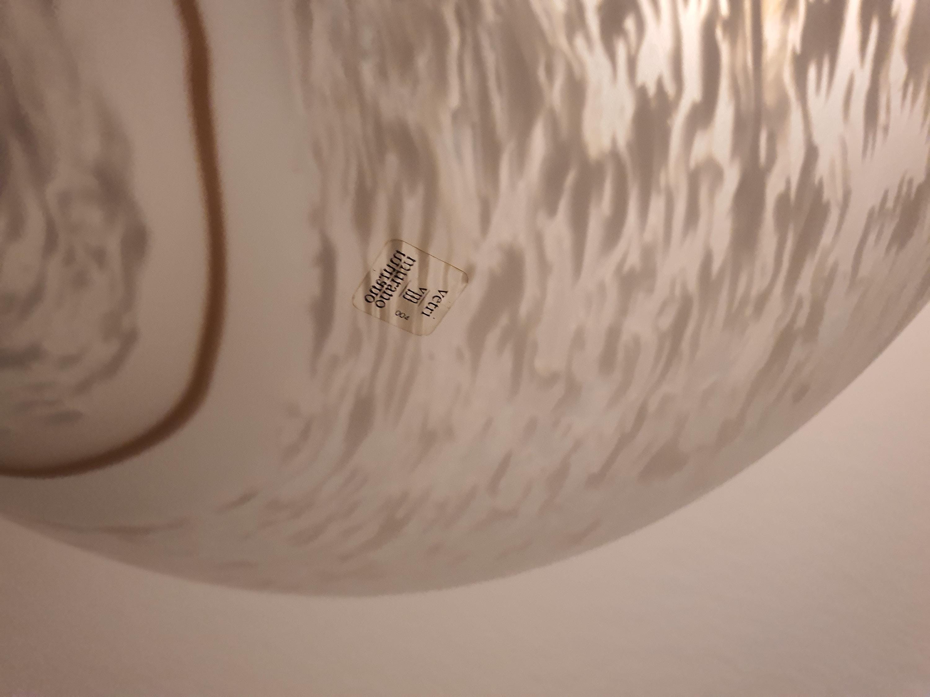 Murano Glass Pendant Light: Retro White Swirl Globe, Mid-Century Scandinavian Lamp