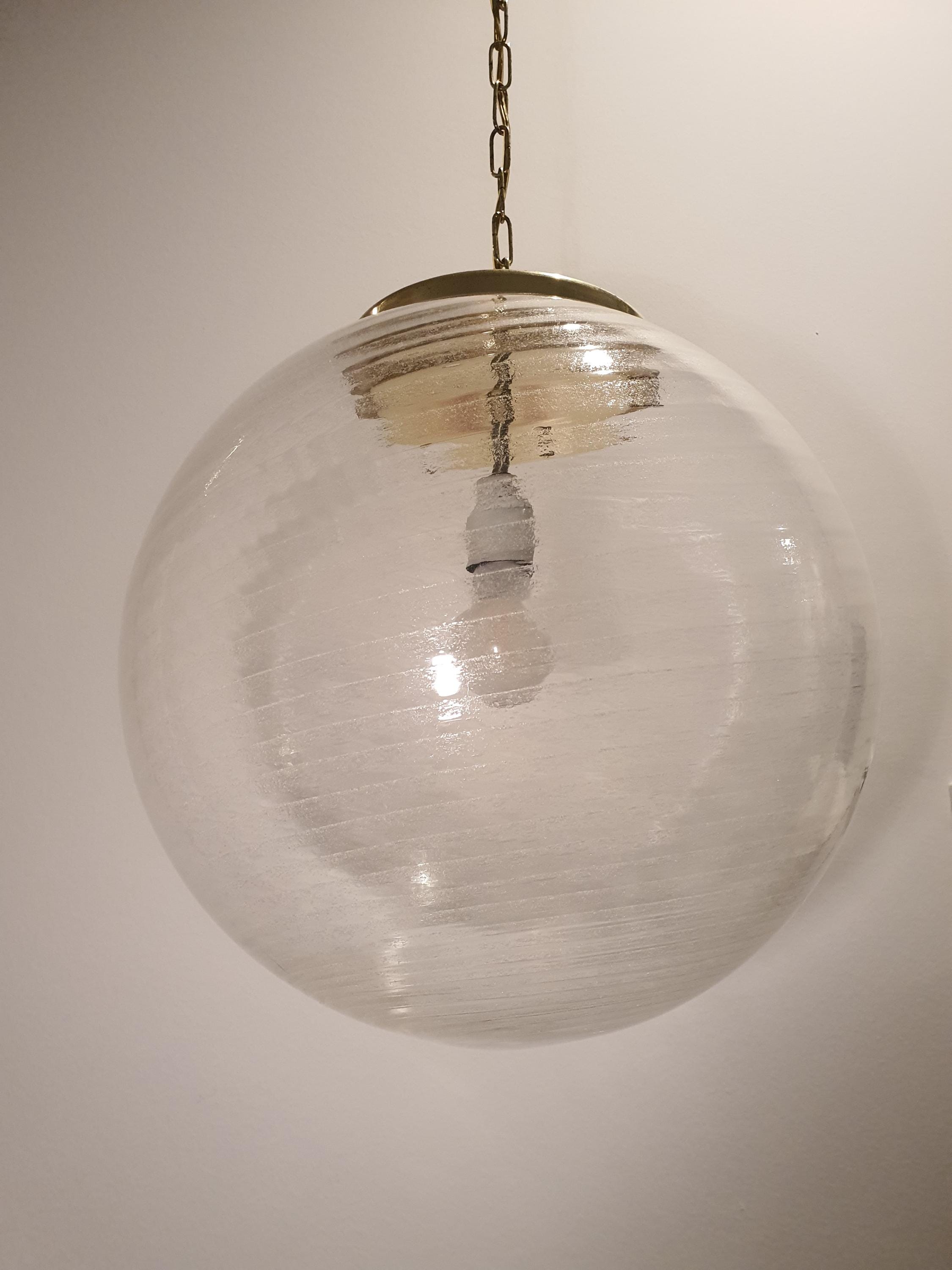 Handcrafted Murano Glass Bubble Globe Pendant Light - Retro Home Decor
